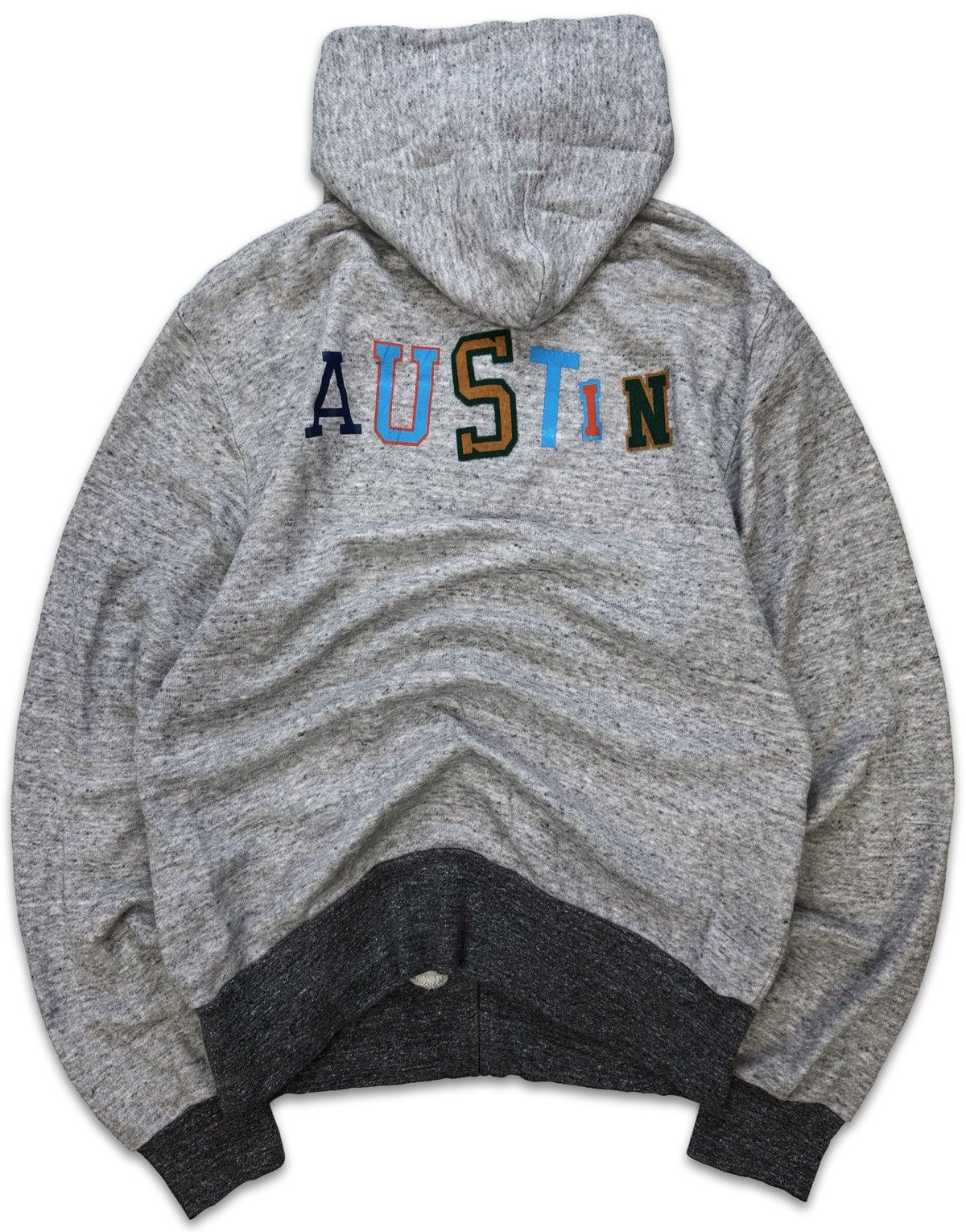 image of 00S Hysteric Glamour ‘Austin’ Spell Out Zip-Up Hoodie in Grey, Men's (Size Small)