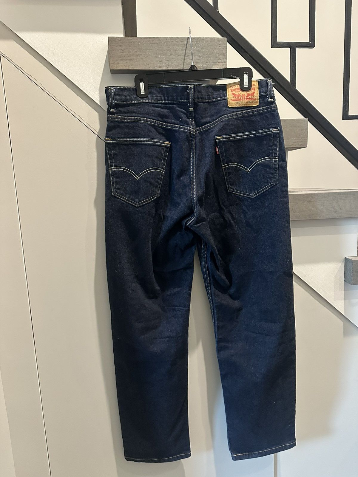 Levi's Levi's 550 Navy Blue Denim Jeans Size 34" Size US 34 / EU 50 - 3 Thumbnail