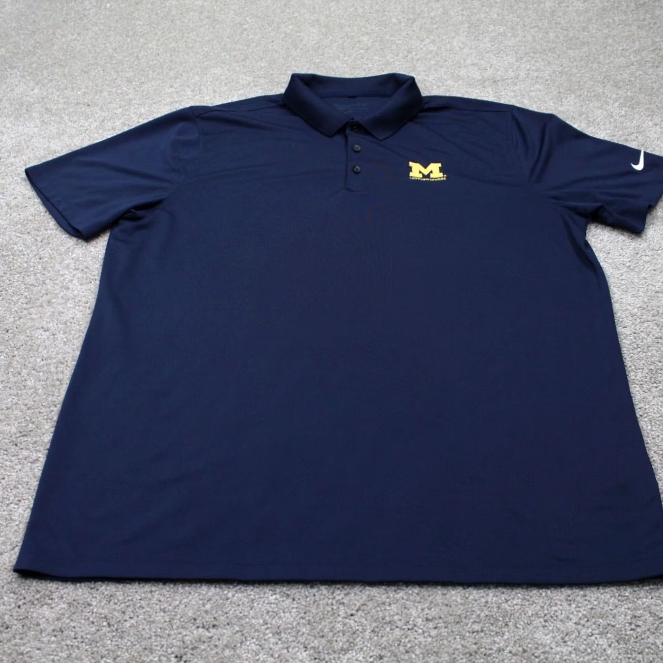 Nike Nike Golf Michigan Polo Shirt Mens XL Blue Dri-Fit Logo Letterwinners Polo Size US XL / EU 56 / 4 - 2 Thumbnail