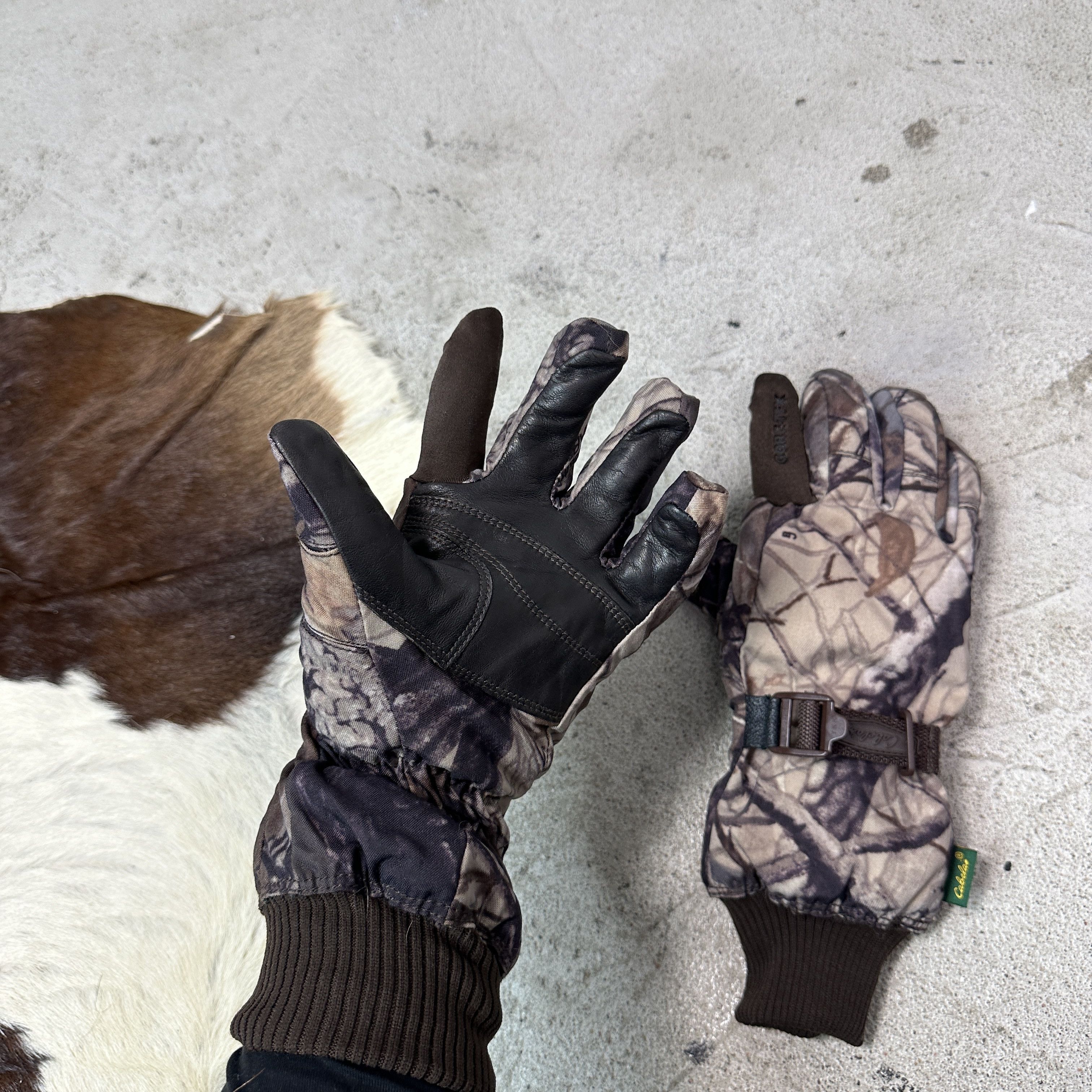 Vintage Vintage Forest Camo Outdoor Goretex Gloves Y2K Size ONE SIZE - 5 Thumbnail
