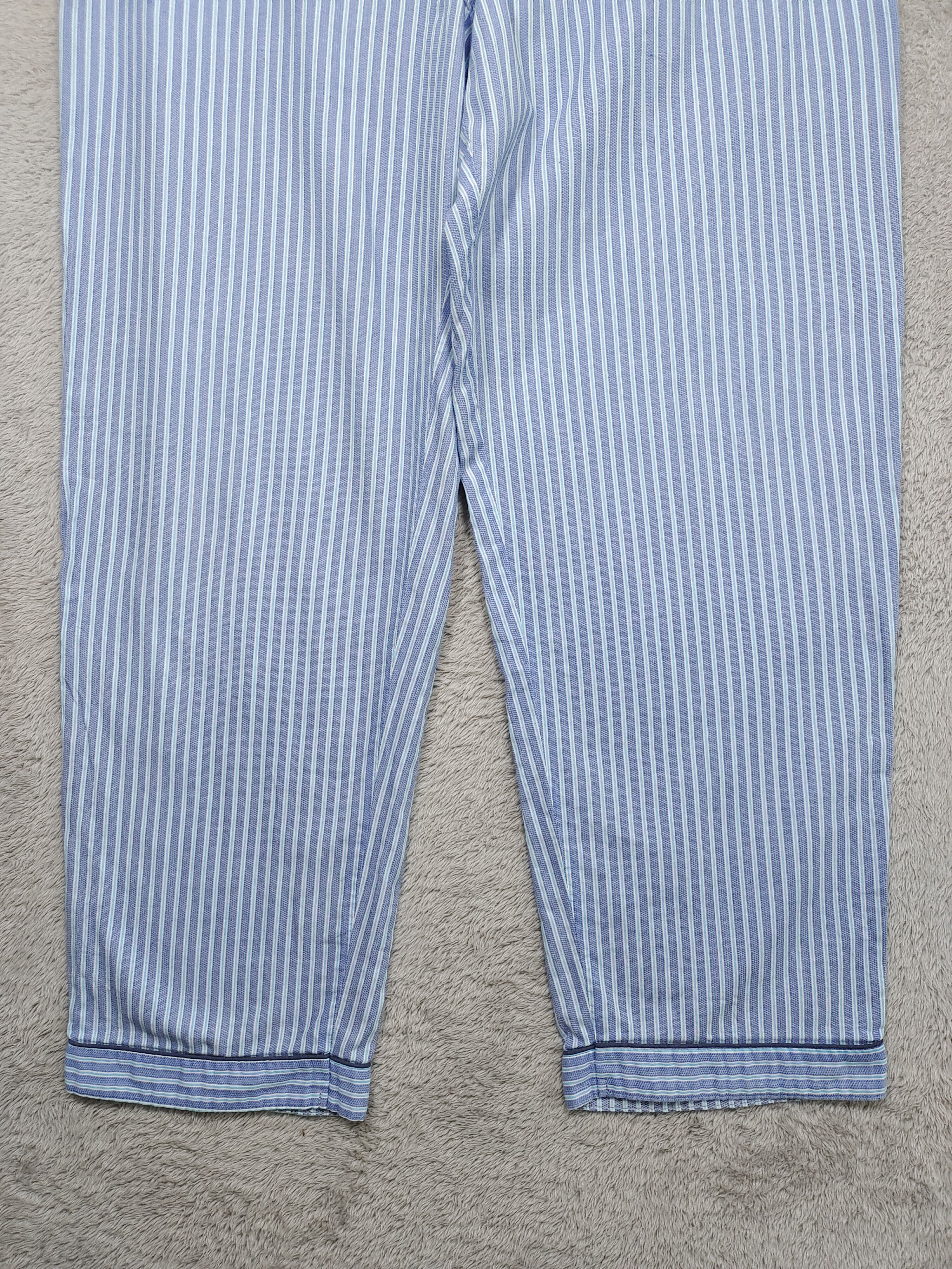 Burberry VINTAGE 90s BURBERRYS ICE BLUE CANDY STRIPE PYJAMAS SET M Size US M / EU 48-50 / 2 - 9 Thumbnail