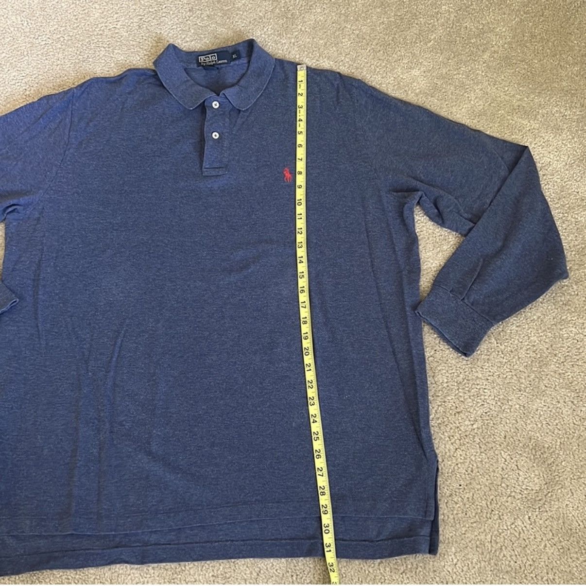 Polo Ralph Lauren Polo Ralph Lauren Blue Polo Long Sleeve Shirt Size US XL / EU 56 / 4 - 5 Thumbnail