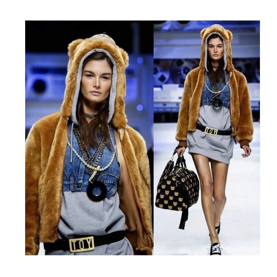 Moschino AW15 Moschino Couture Jeremy Scott Teddy Bear Bomber Hoodie Size M / US 6-8 / IT 42-44 - 3 Thumbnail