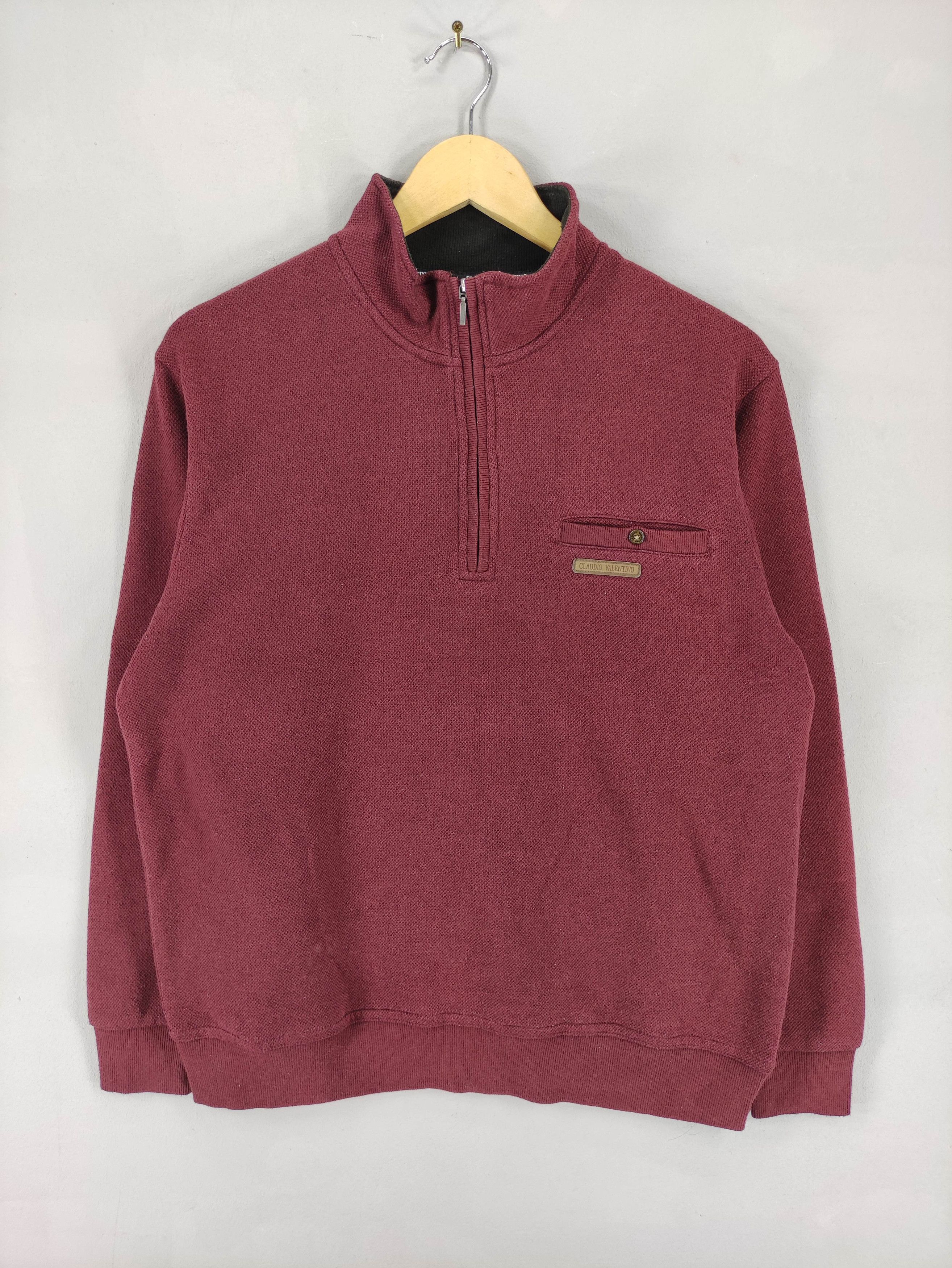 Valentino Vintage Claudio Valentino Sweater Half Zipper Size US L / EU 52-54 / 3 - 1 Thumbnail