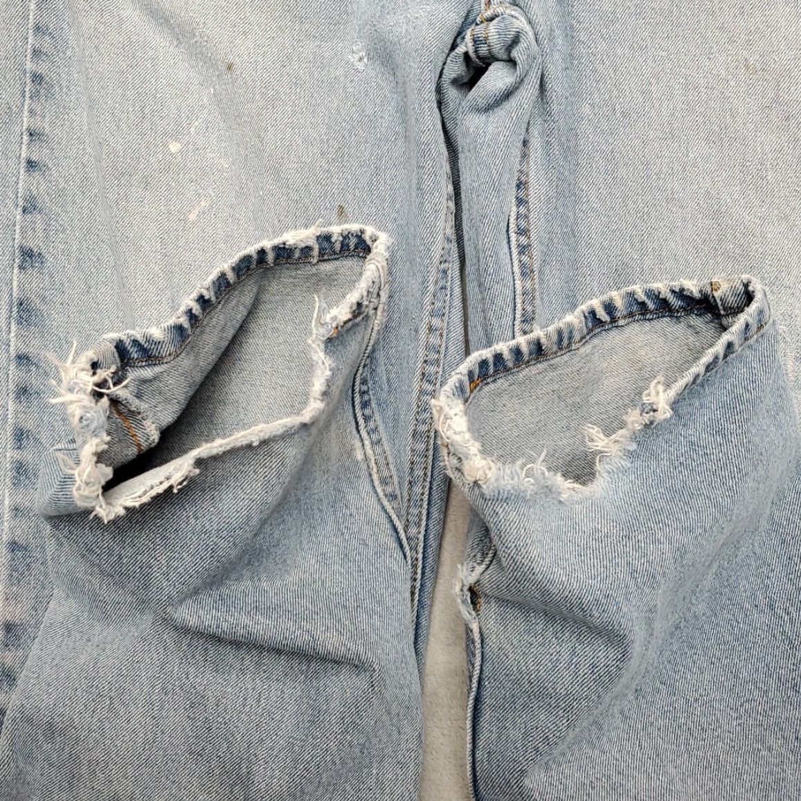 Faded Glory Faded Glory Jeans Mens 35x32 Blue Denim Distressed Cotton Work Pants Jeans Shirt? Size US 35 - 3 Thumbnail
