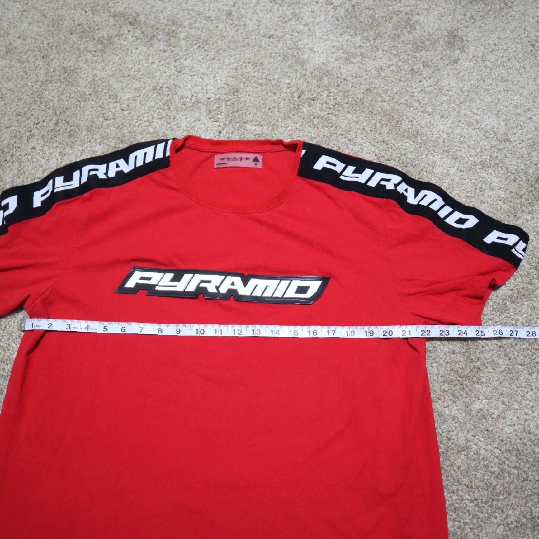 Logo 7 VINTAGE Pyramid Logo Red T-Shirt Men Large Streetwear Casual 90s Size US L / EU 52-54 / 3 - 4 Thumbnail