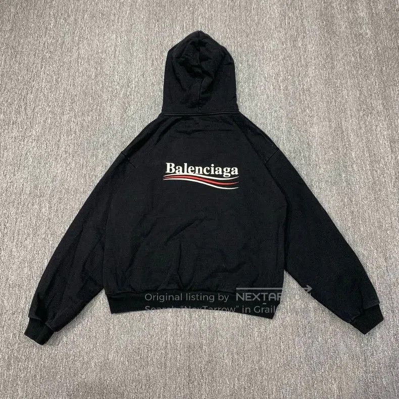 Balenciaga Balenciaga Black Coke Hoodie Sweatshirt. Size US XL / EU 56 / 4 - 2 Thumbnail