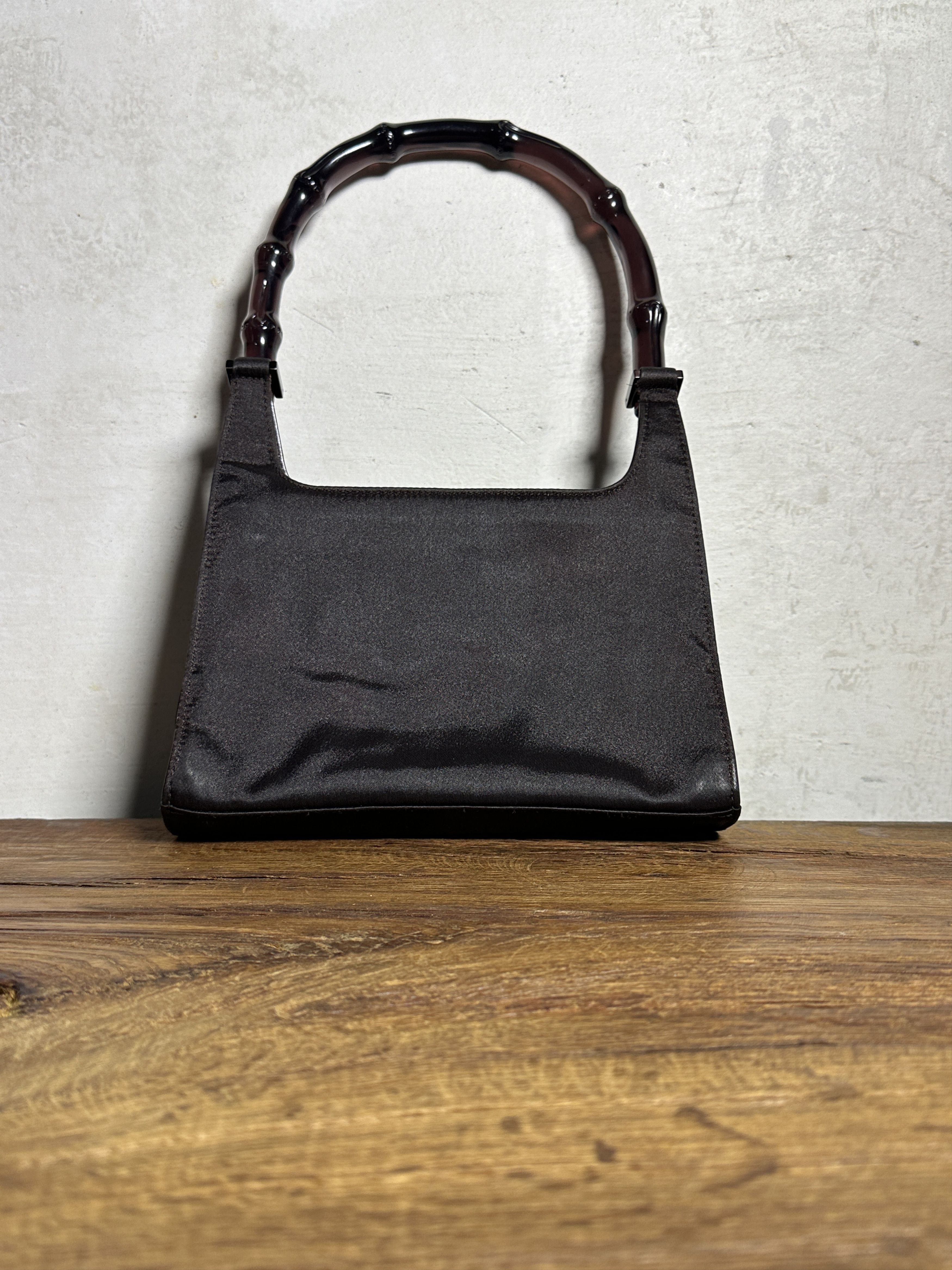 Gucci Gucci Tom Ford Silk Bamboo Hand Bag in Dark Brown Size ONE SIZE - 4 Thumbnail