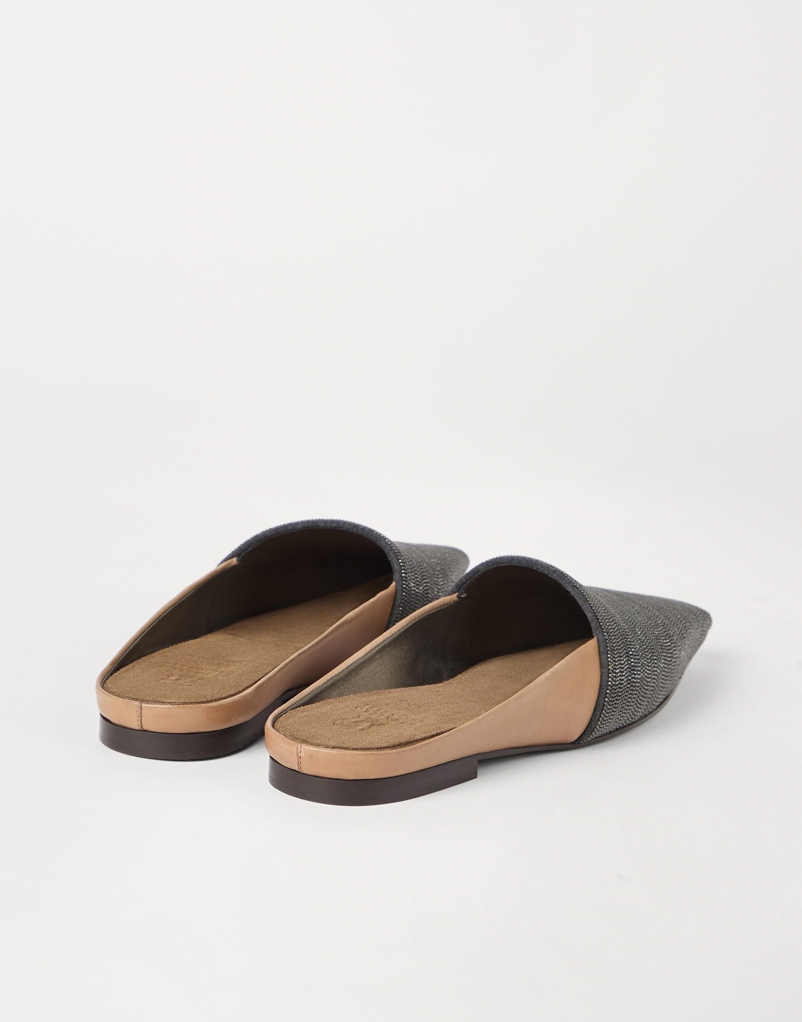 Brunello Cucinelli o1la1rc1a0326 Calfskin Precious Flats in Taupe Size US 11 / IT 41 - 3 Thumbnail