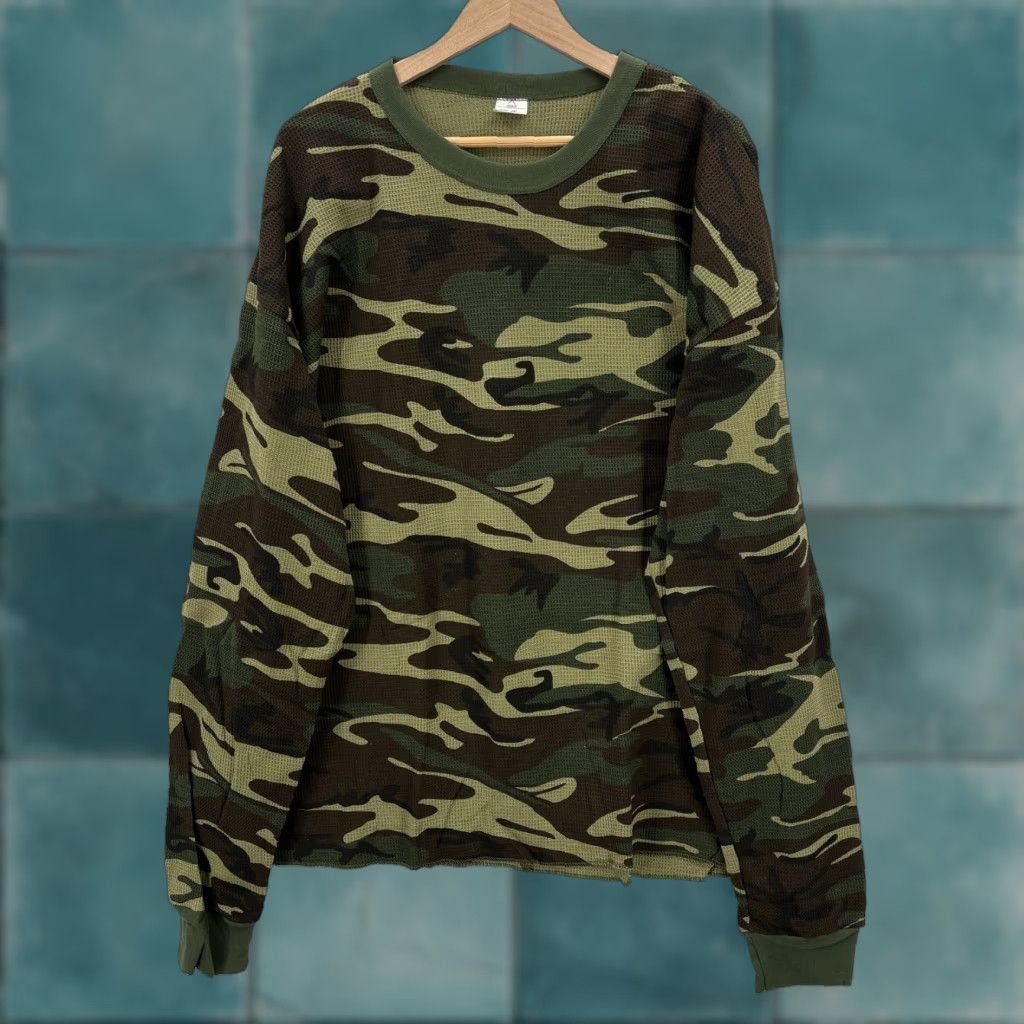 Rothco Rothco Shirt Mens 4XL Green Camo Thermal Long Sleeve Crew Neck Military Rugged Size US XXL / EU 58 / 5 - 1 Thumbnail