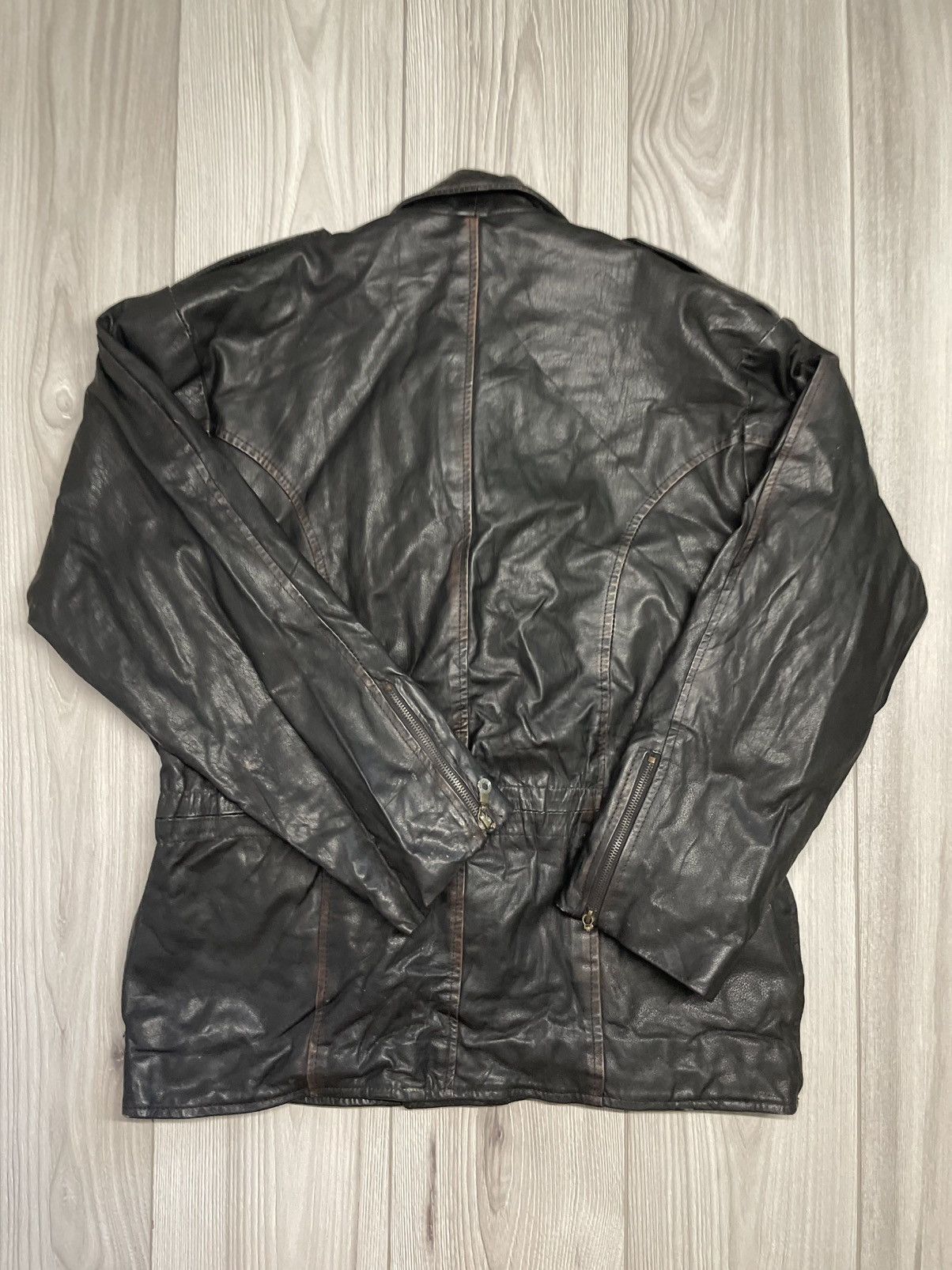 Vintage Vintage 80s 90s The Flying jacket moto leather archive Size US L / EU 52-54 / 3 - 4 Thumbnail