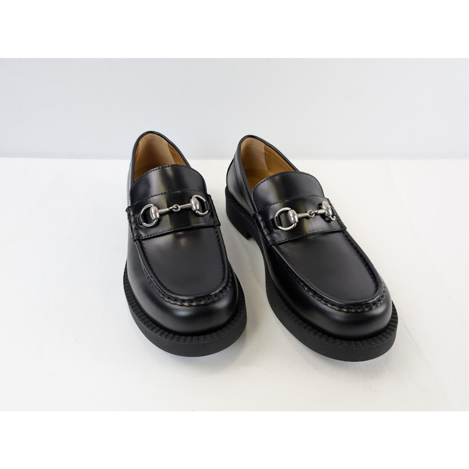 Gucci o1rshd1 Leather Taemin Moccasin Horsebit Loafer Boots Nero Size US 11 / EU 44 - 6 Thumbnail