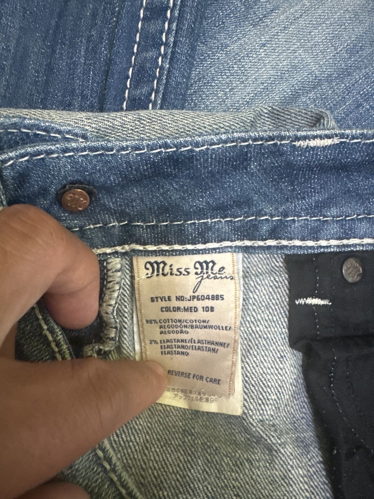 If Six Was Nine FLARE MISS ME CLAW MARK STUDDED CHAIN DENIM Size US 30 / EU 46 - 15 Thumbnail