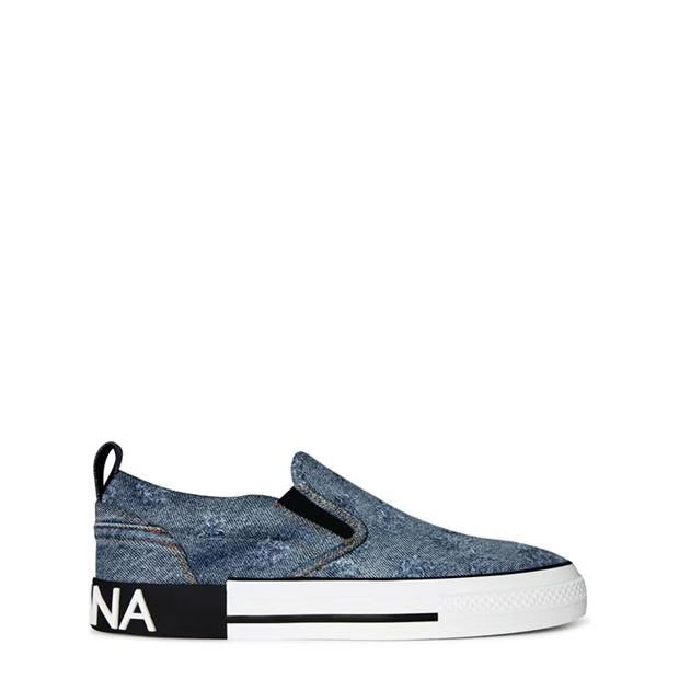 image of Dolce Gabbana O1G2R1Mq0324 Denim Slip On In Multicolor Shoes, Men's (Size 9)