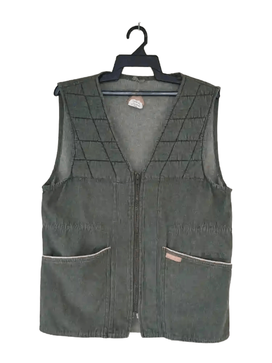 image of Vintage Vest Made In Austria in Grey, Men's (Size Medium)