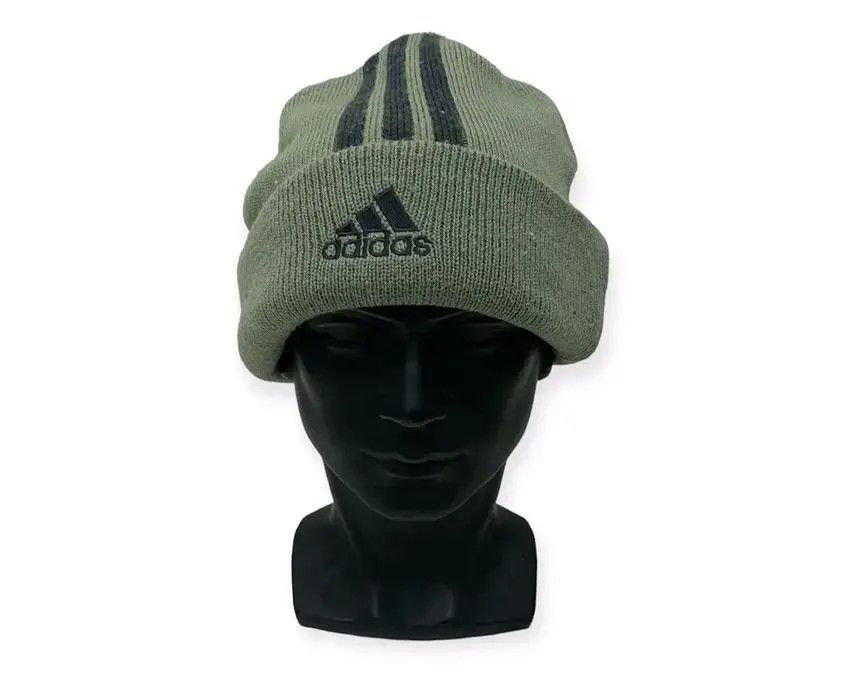 Adidas × Vintage Vintage Adidas Stripe Beanie Hat Size ONE SIZE - 1 Thumbnail