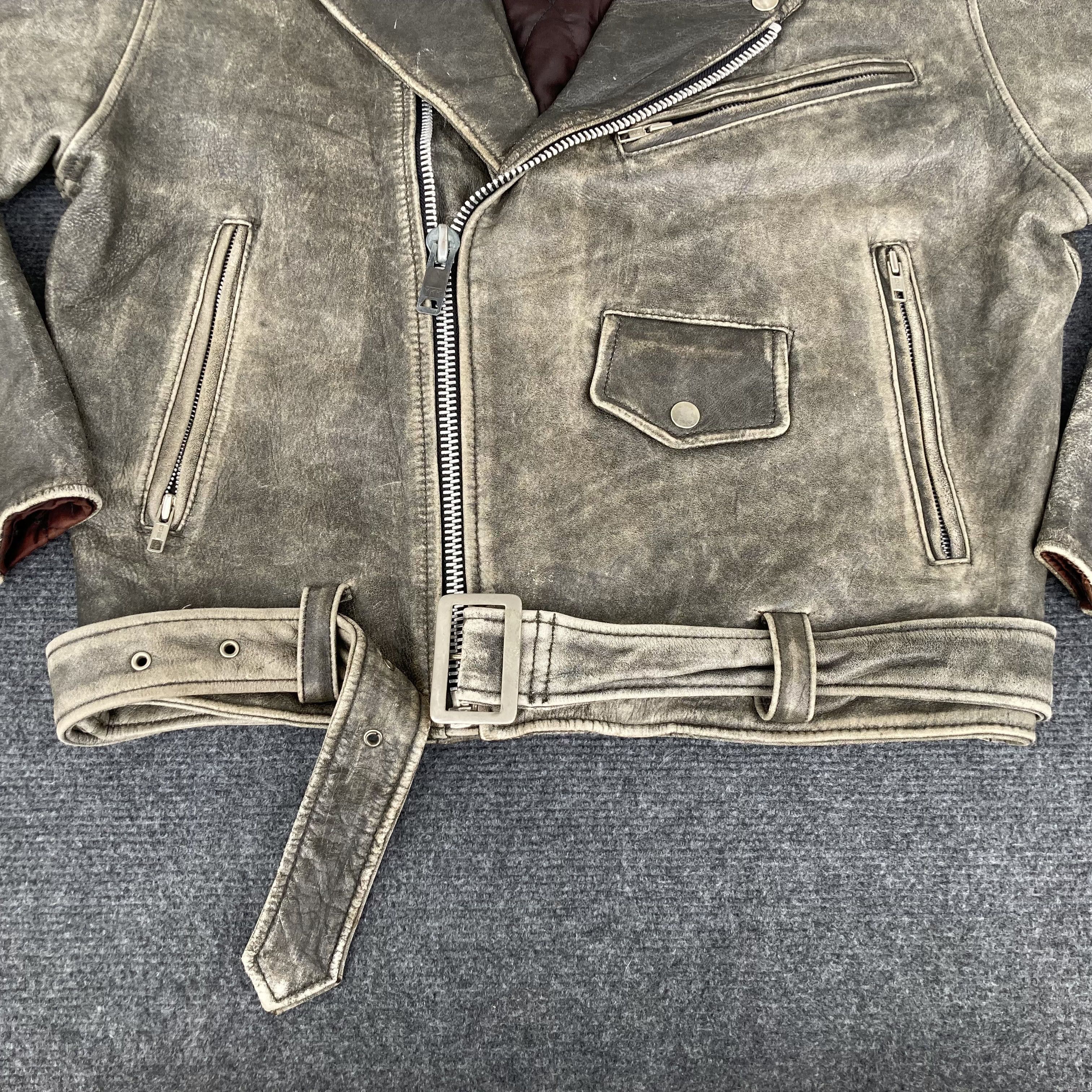 Vintage Vtg Deux2c Men's Rock N Roll Leather Jacket Size US M / EU 48-50 / 2 - 9 Thumbnail