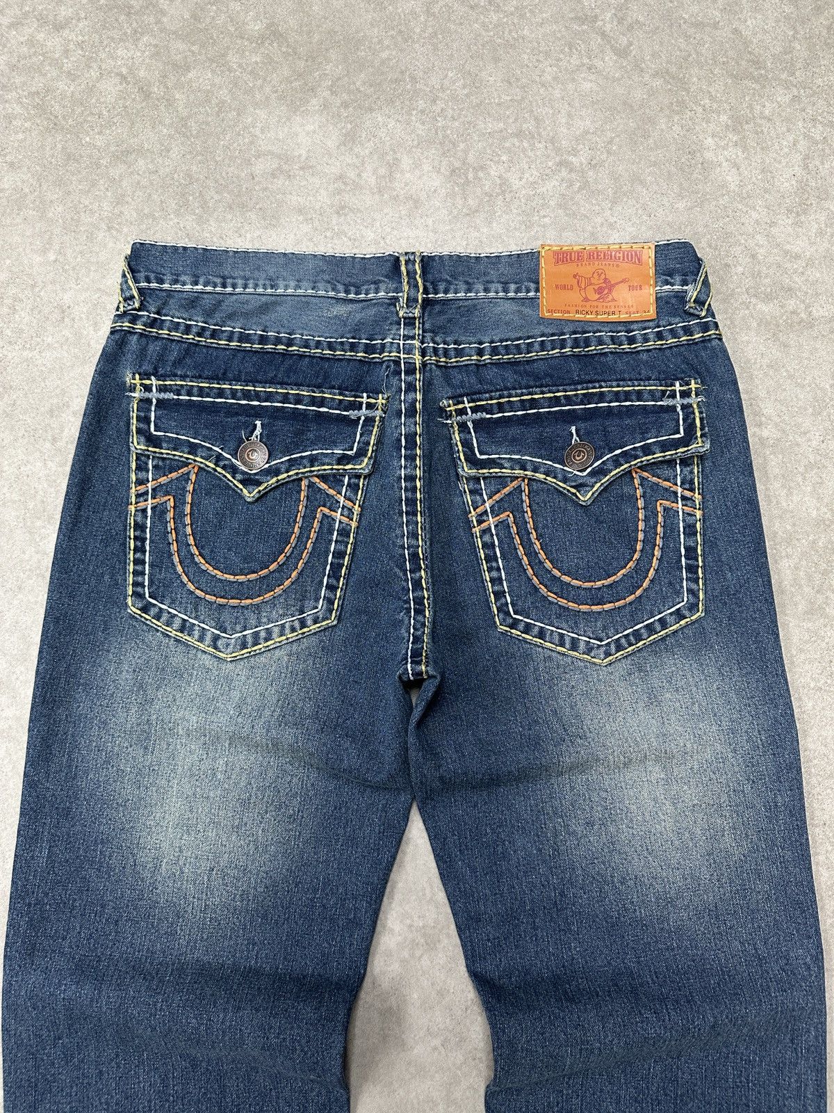 True Religion True Religion Jeans Ricky Super T Faded Denim Big Stitch Y2K Size US 38 / EU 54 - 6 Thumbnail