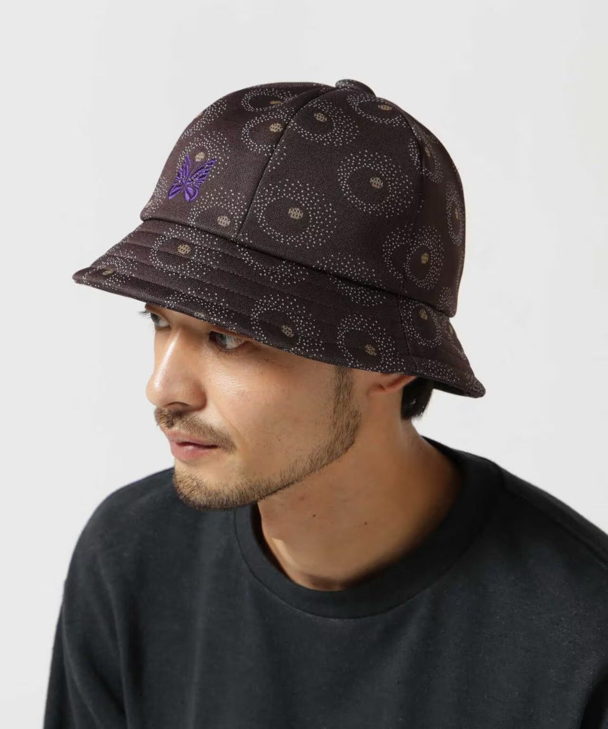 Needles !DS! SS23 Needles Bermuda Poly Jq. Brown Bucket Hat Size ONE SIZE - 5 Thumbnail