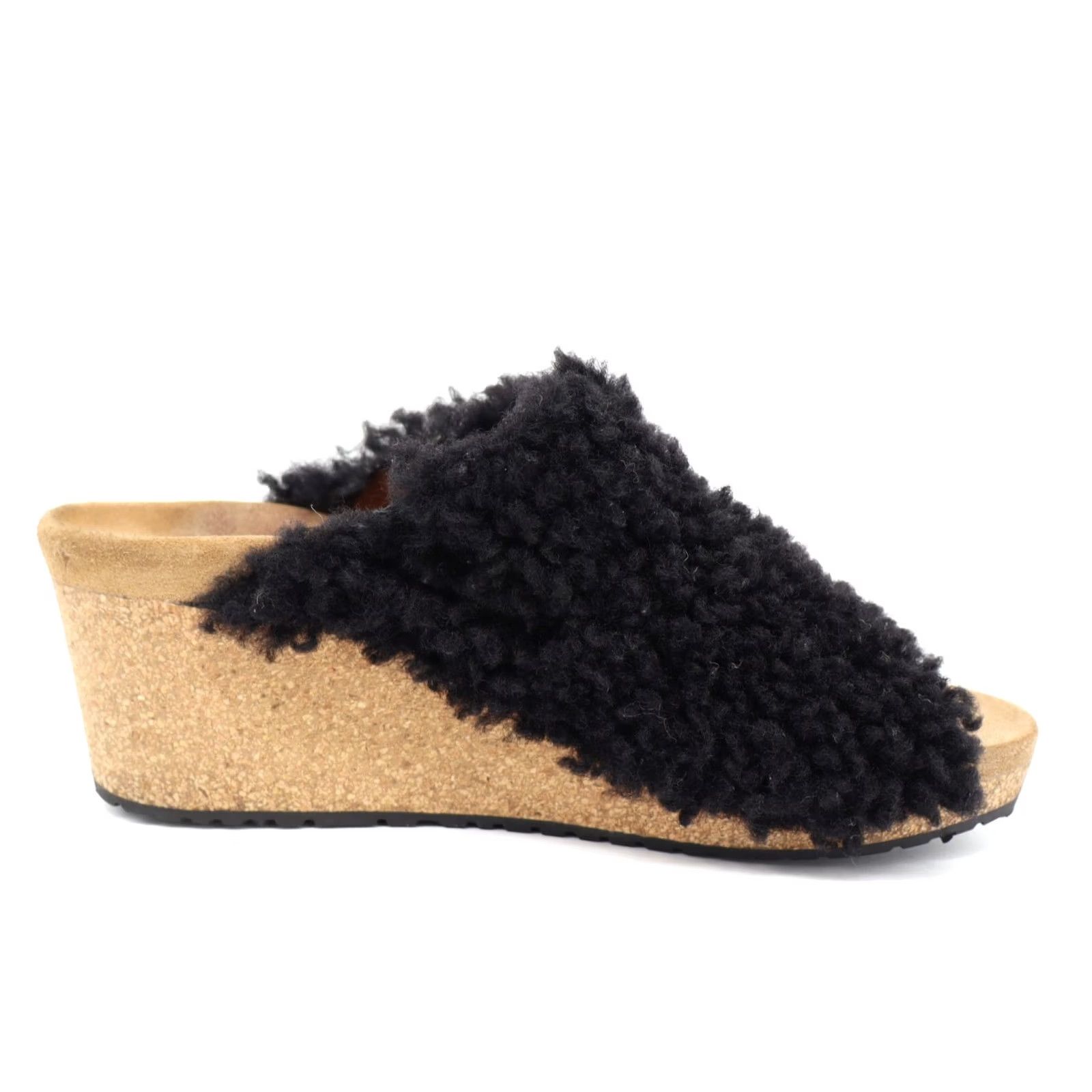 Birkenstock Birkenstock Papillio Namica Teddy Black Shearling Mules Sz 38 US 7 Slip-On Sandal Womens Size US 7 / IT 37 - 6 Thumbnail