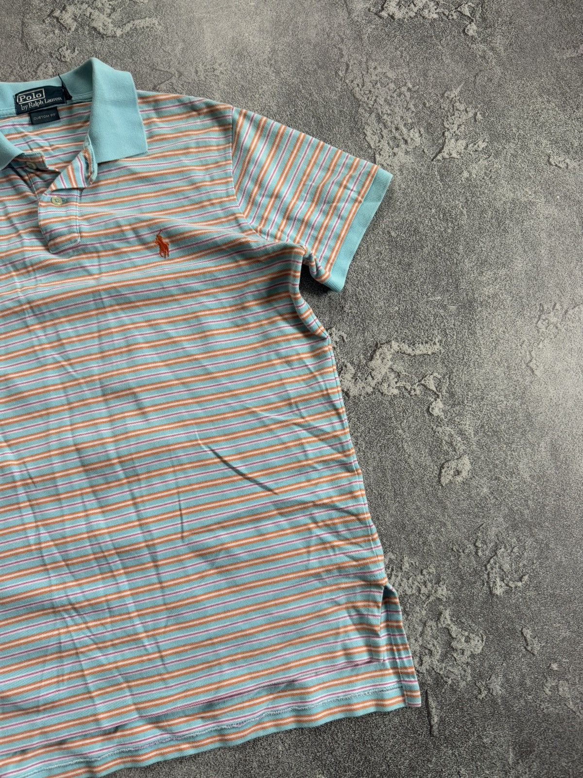 Polo Ralph Lauren × Ralph Lauren × Vintage Polo Ralph Lauren M striped polo button up T-shirt tee RL Size US M / EU 48-50 / 2 - 6 Thumbnail