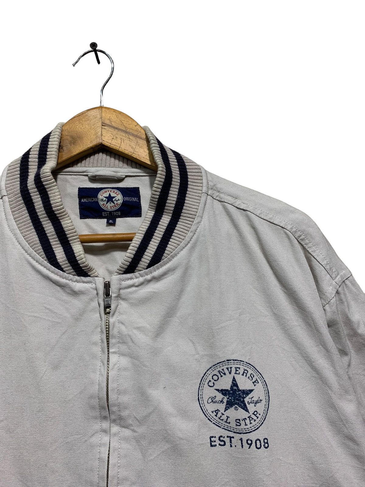 Converse 🔥CONVERSE ALL STAR CANVAS VARSITY JACKETS Size US L / EU 52-54 / 3 - 4 Thumbnail