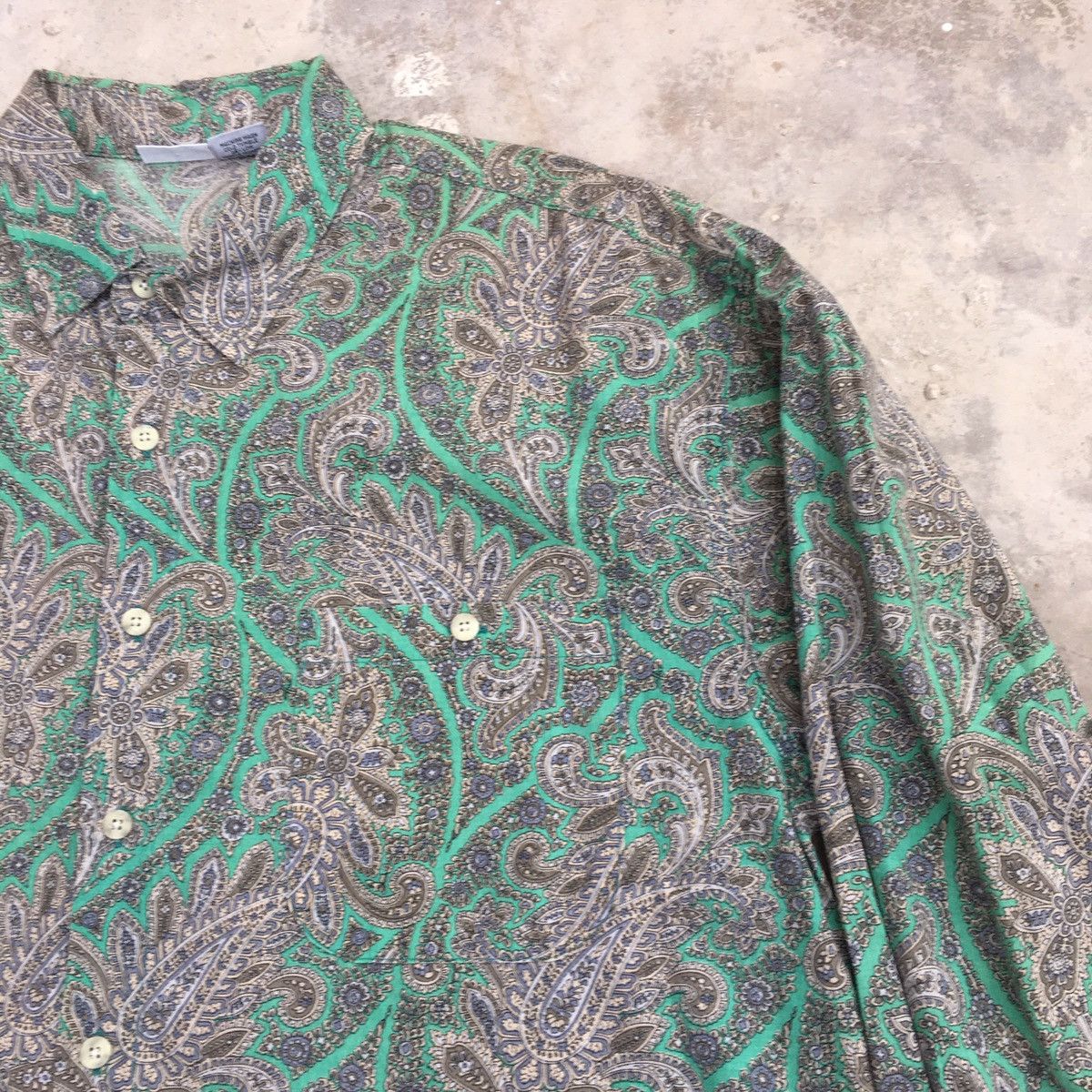 Vintage Vintage NUOVO Paisley Long Sleeve Made in USA Size US L / EU 52-54 / 3 - 6 Thumbnail