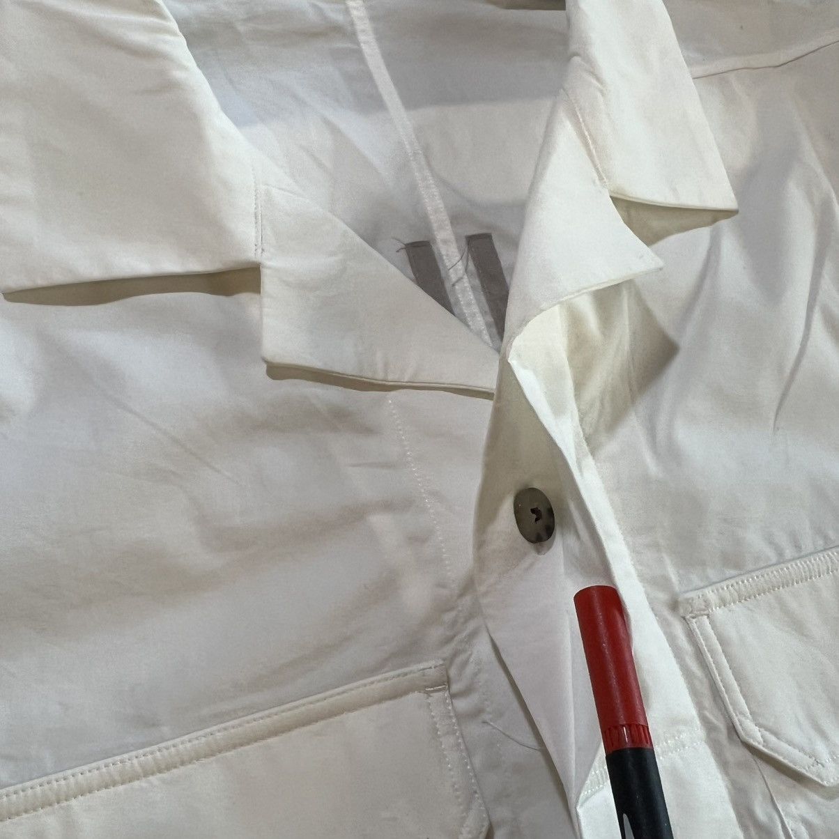 Rick Owens Rick Owens Lido SS23 Magnum Button Down White Short Sleeve Size US M / EU 48-50 / 2 - 3 Thumbnail
