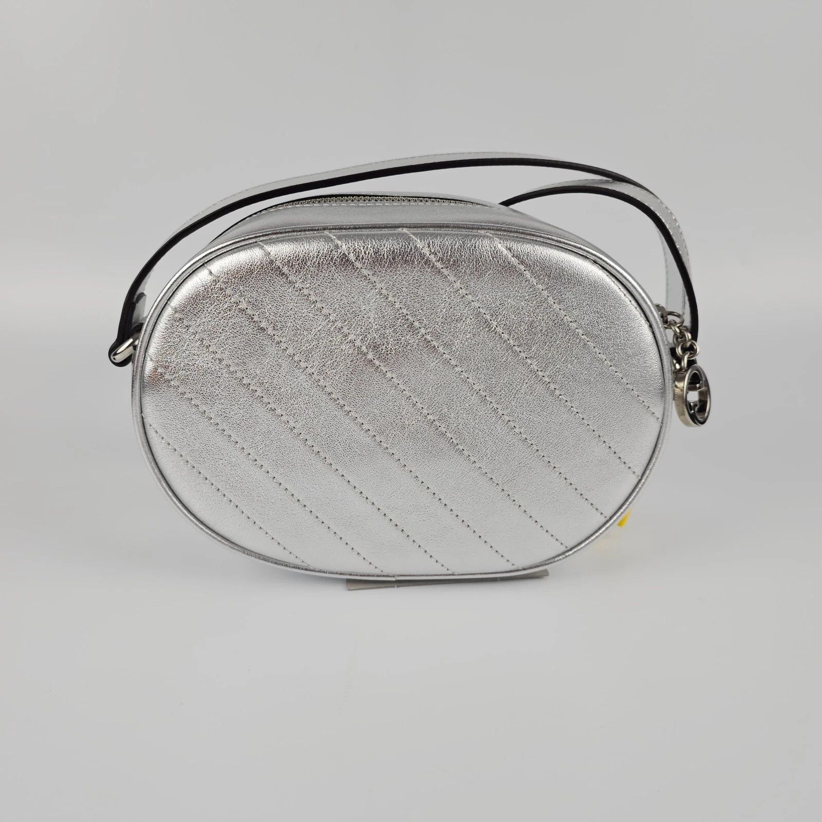 Gucci GUCCI Blondie Mini Metallic Silver Leather Shoulder Bag Size ONE SIZE - 6 Thumbnail