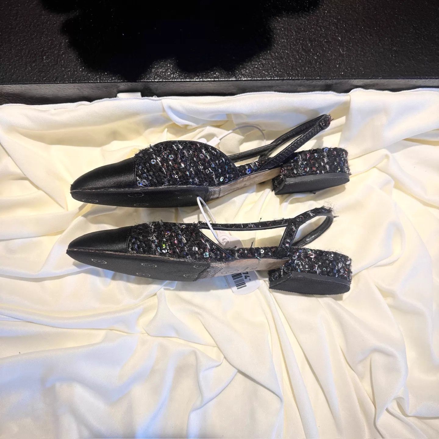 Chanel CHANEL Women's Black Multicolor Woven CC Sandals 35 Size US 4.5 / IT 34.5 - 4 Thumbnail