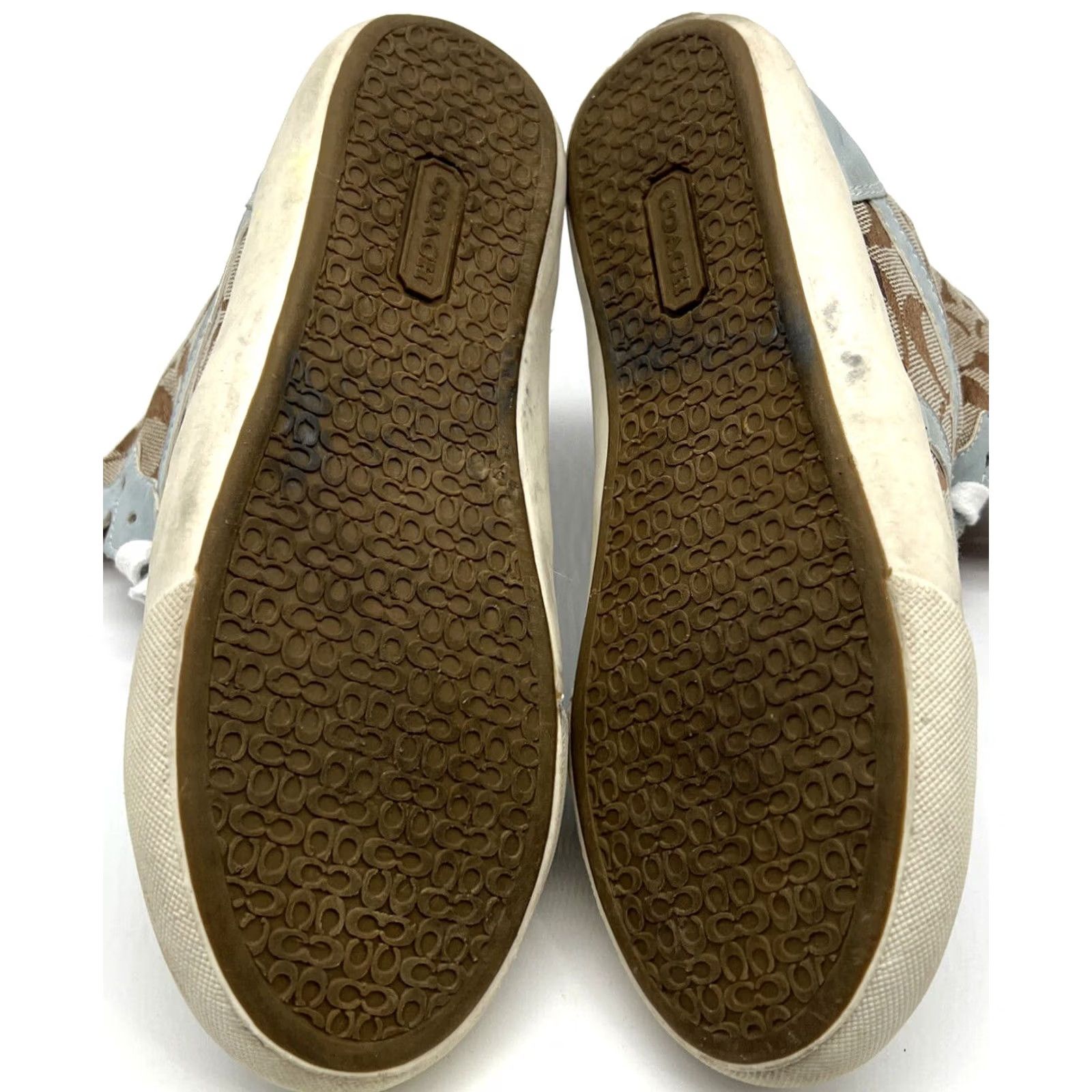 Coach COACH Bonney High Top Womens Size 7.5 M Logo Lace Up Brown Sneakers Size M / US 6-8 / IT 42-44 - 5 Thumbnail