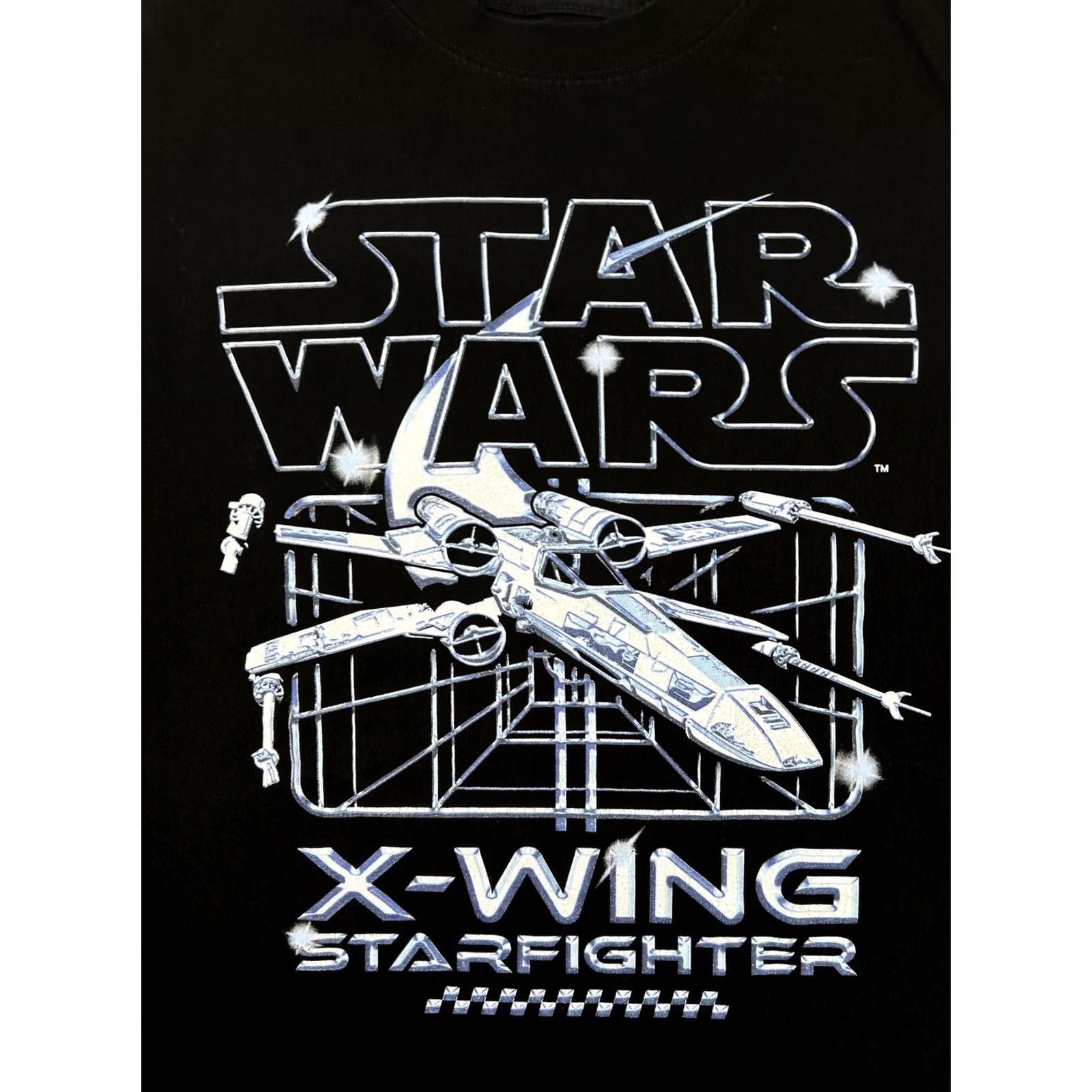 Star Wars Star Wars T-Shirt Mens XL Black X-Wing Starfighter TIE Advanced X1 Star Wars Logo Graphic Print Crew Neck Short Sleeve Regular Fit Mad Engine Size US XL / EU 56 / 4 - 4 Thumbnail