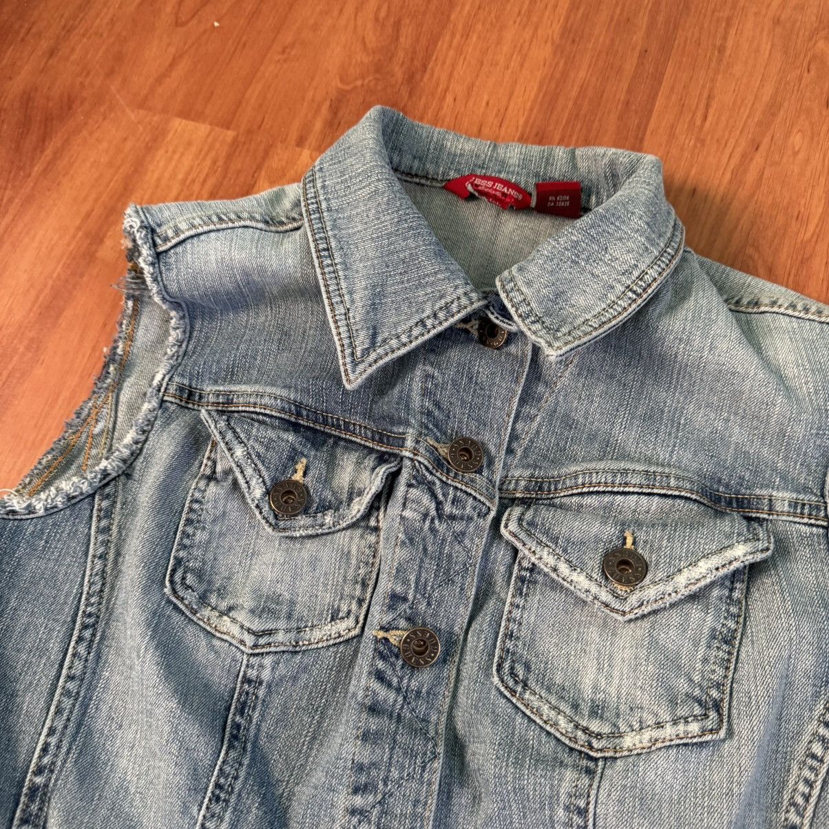 Guess Vintage Y2K Guess Embroidered Denim Vest Jacket Size S / US 4 / IT 40 - 4 Thumbnail