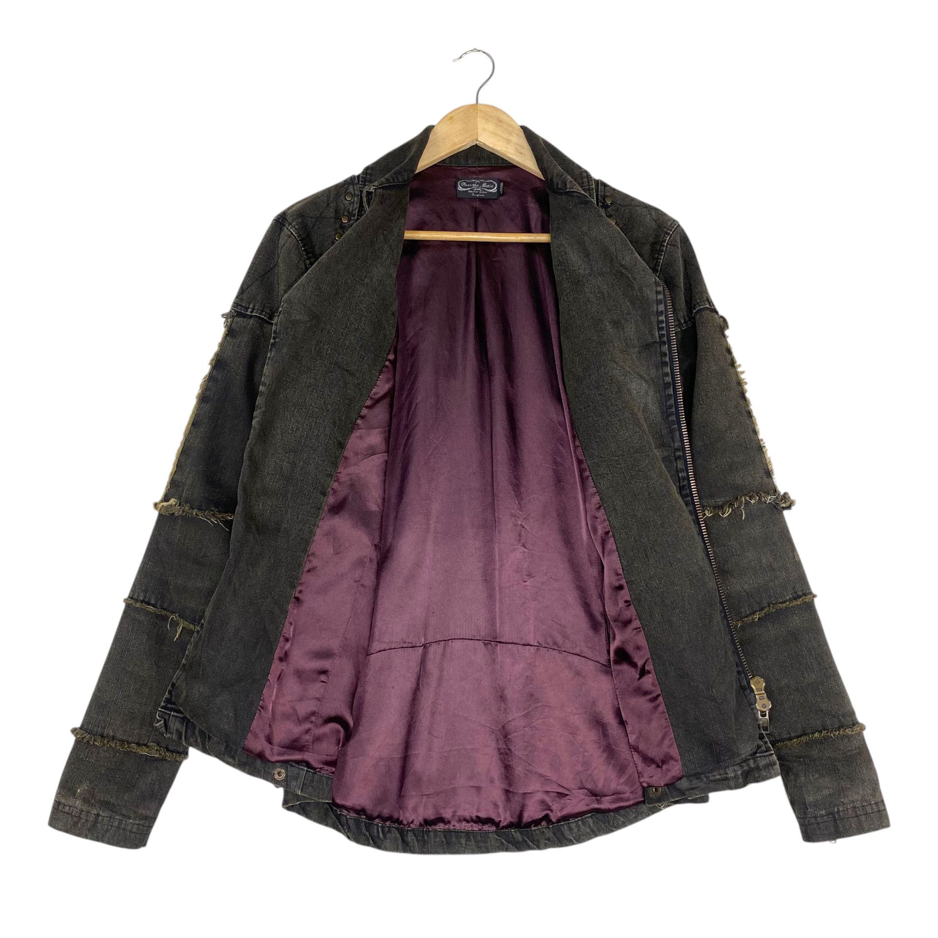 If Six Was Nine 💥CONQUEST JAPAN BIKER BONDAGE PATCHWORK JACKET Size US M / EU 48-50 / 2 - 6 Thumbnail