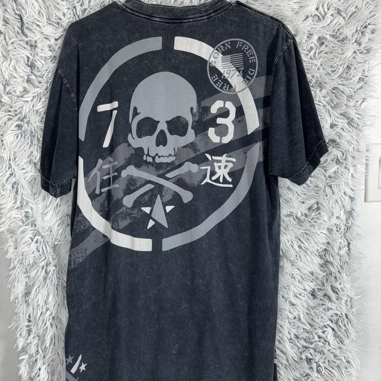 Affliction Affliction Y2K cyber grunge black and grey t-shirt Size US XL / EU 56 / 4 - 1 Thumbnail