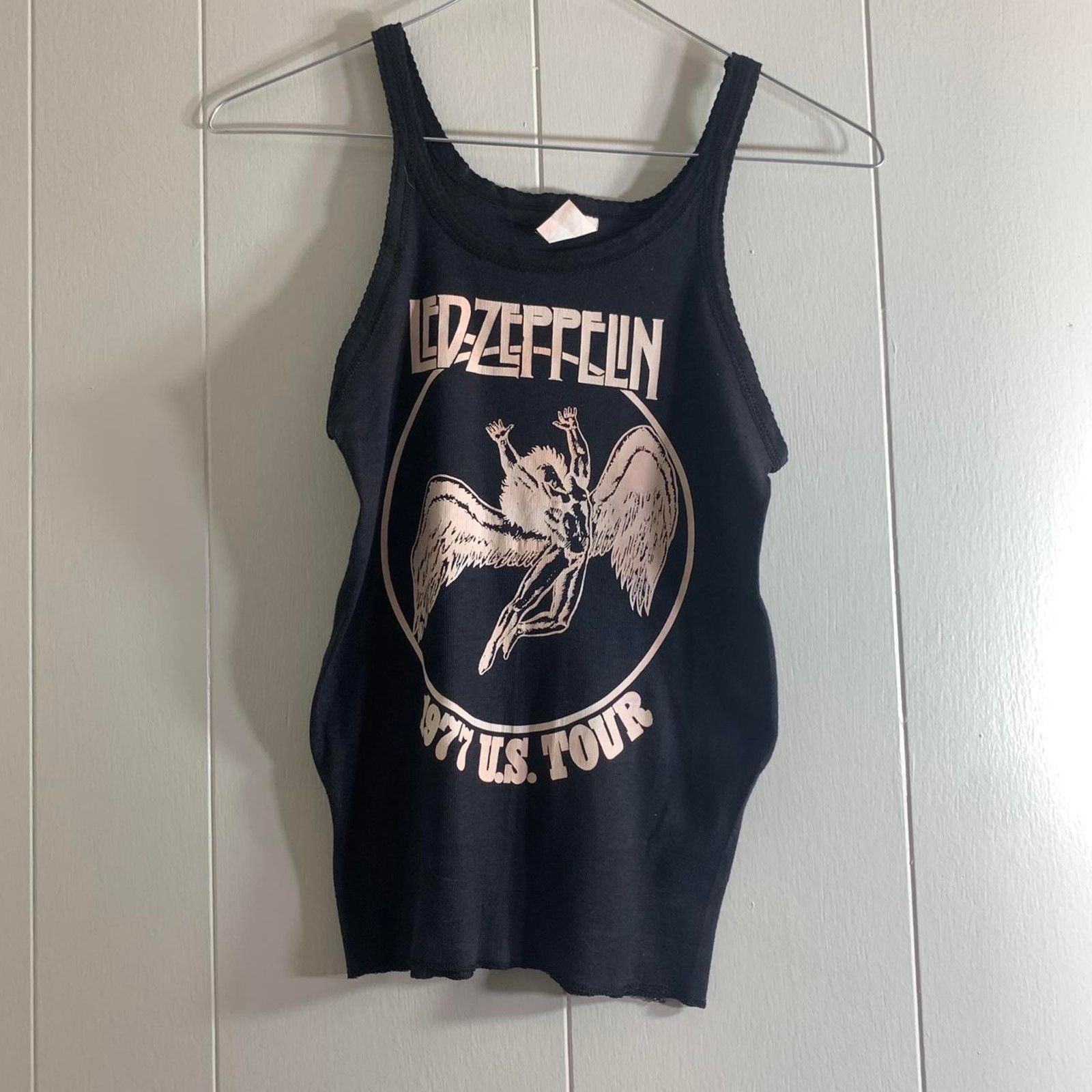 Vintage 1977 LED ZEPPELIN U.S. Tour single stitch tank top 14 LARGE Size L / US 10 / IT 46 - 2 Thumbnail
