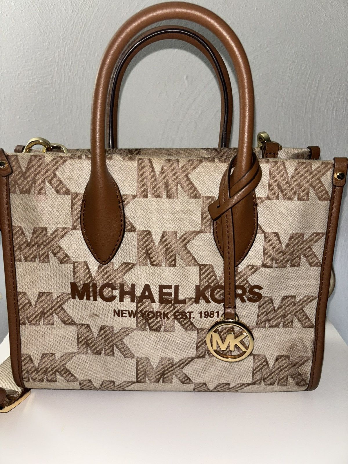 Michael Kors Tan & Brown Micheal Kors Handbag Size ONE SIZE - 1 Thumbnail