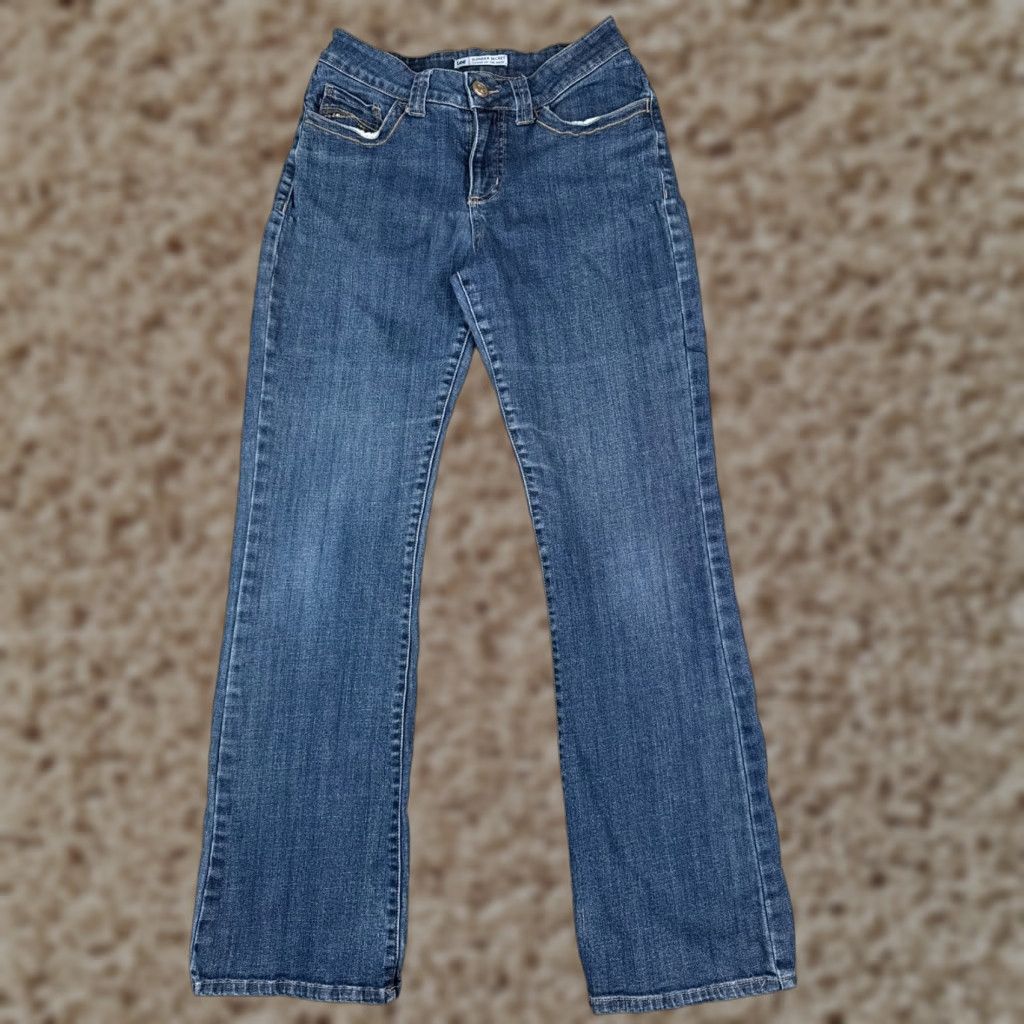 Lee Lee Women's Blue Denim Bootcut Jeans 27x30 Mid Rise Cotton Southwestern Style Size 27" / US 4 / IT 40 - 1 Thumbnail