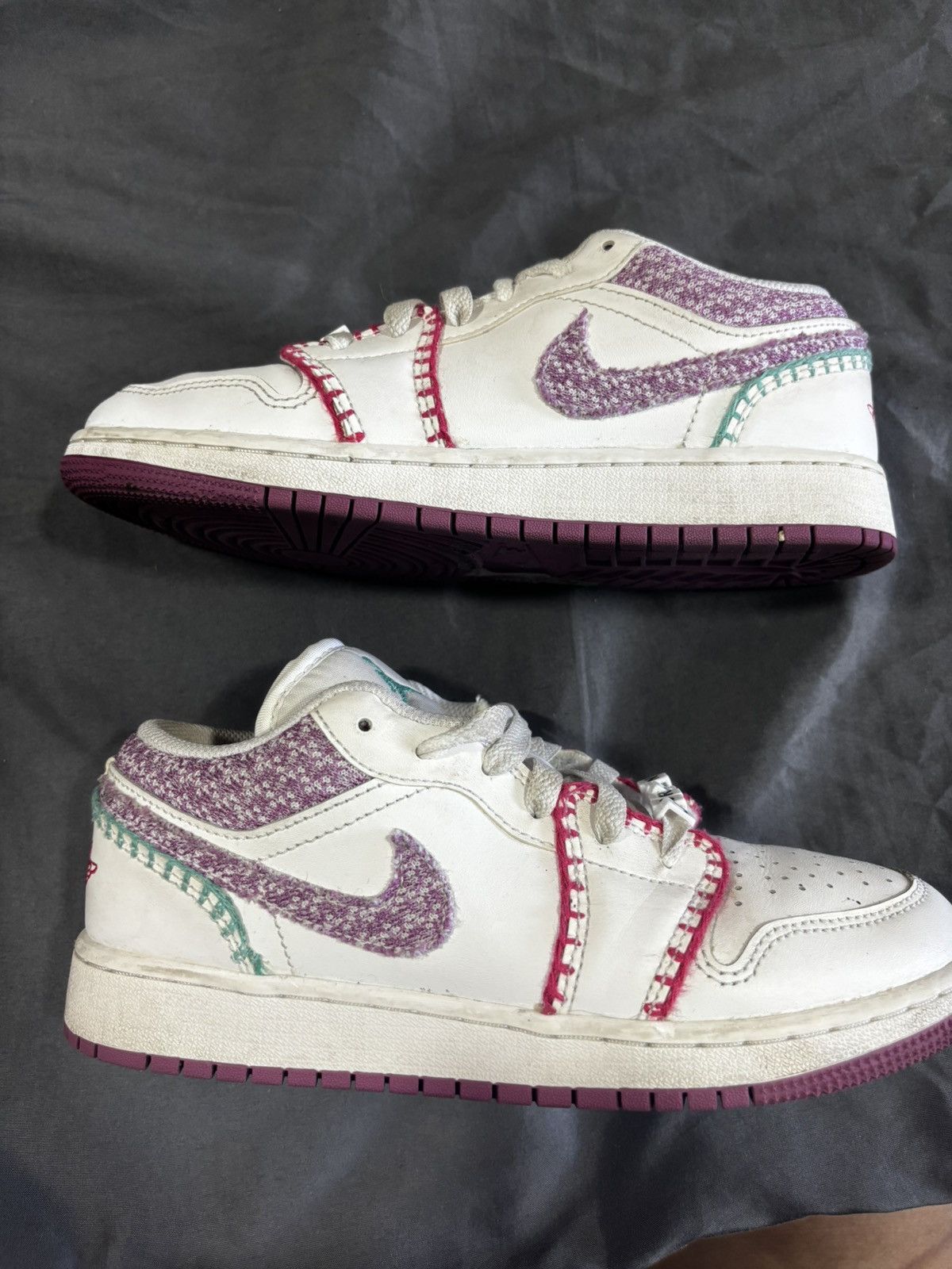 Nike Air Jordan 1 Low SE “Knit” Size US 4.5 / IT 34.5 - 3 Thumbnail