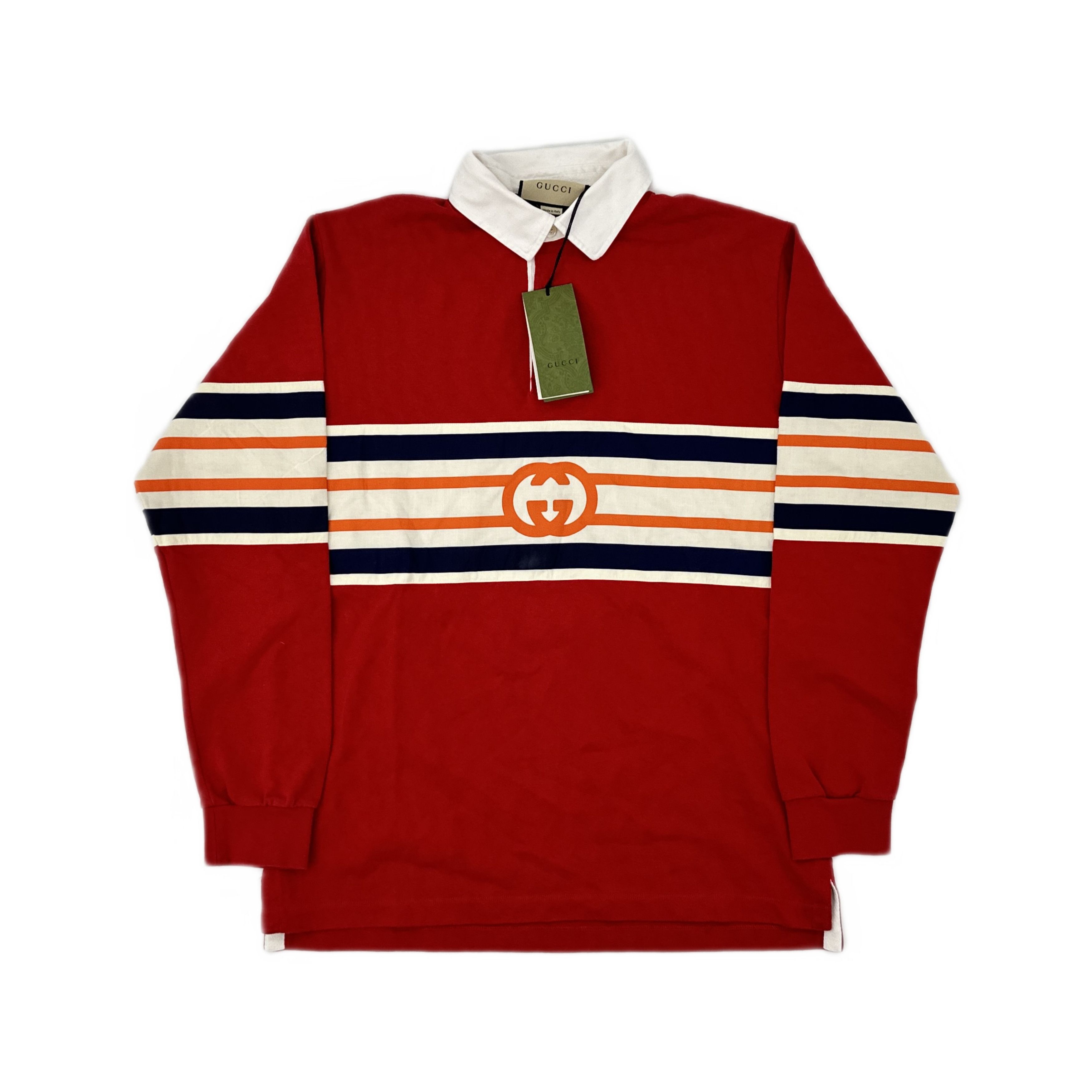 Gucci Gucci Logo Long Sleeve Polo Size M Size US M / EU 48-50 / 2 - 1 Thumbnail