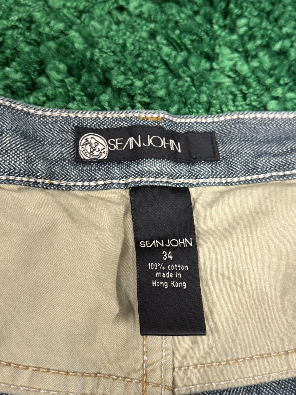 Sean John Vintage Sean John Embroidered Baggy Pocket Denim Shorts 34 Size US 34 / EU 50 - 4 Thumbnail