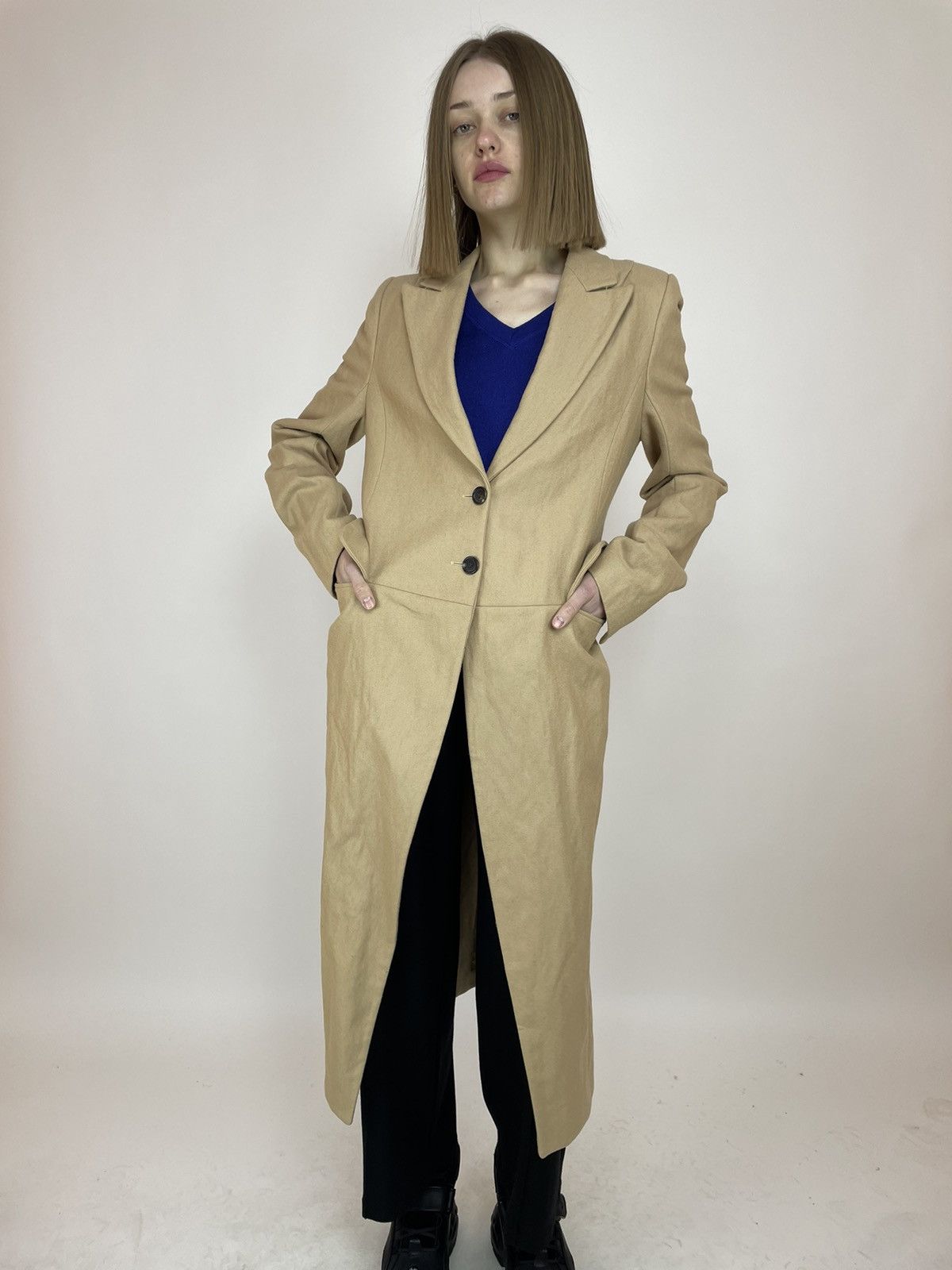 Ann Demeulemeester ANN DEMEULEMEESTER Wool trench coat Womens size 38 Size XS / US 0-2 / IT 36-38 - 3 Thumbnail