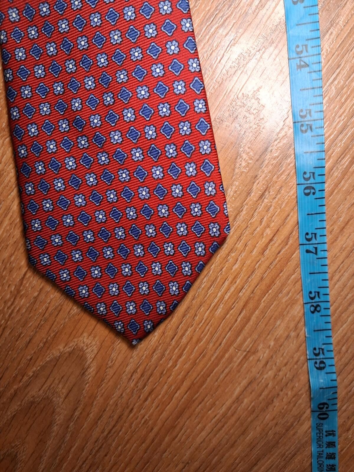 Brooks Brothers Brooks Brothers 100% Silk Tie Red Floral Made in USA Wide Size ONE SIZE - 5 Thumbnail