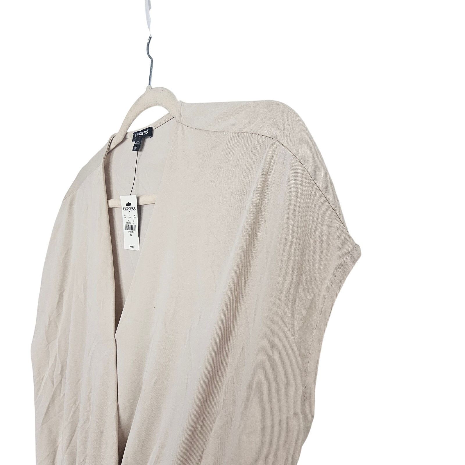 Express Express Womens Surplice Drapey Top Size XS Minimalist Career Size XS / US 0-2 / IT 36-38 - 4 Thumbnail