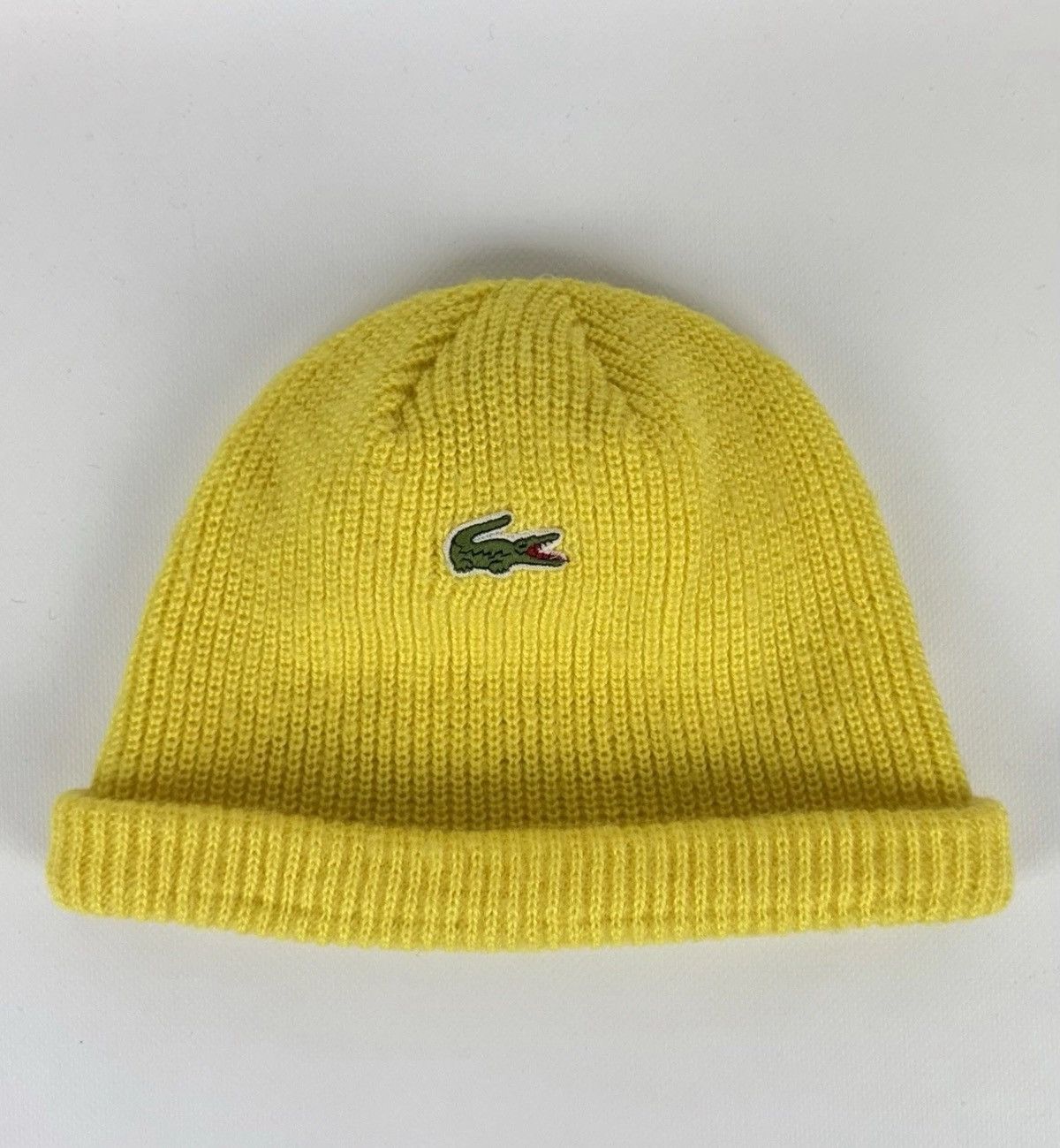 Lacoste Vintage Lacoste Acrylic Beanie Hat One Size Knit Yellow Top Size ONE SIZE - 1 Thumbnail