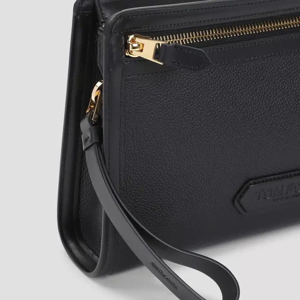 Tom Ford o1loc1c0326 H0561 Size: OS / Grain Leather Messenger Pouch Size ONE SIZE - 3 Thumbnail