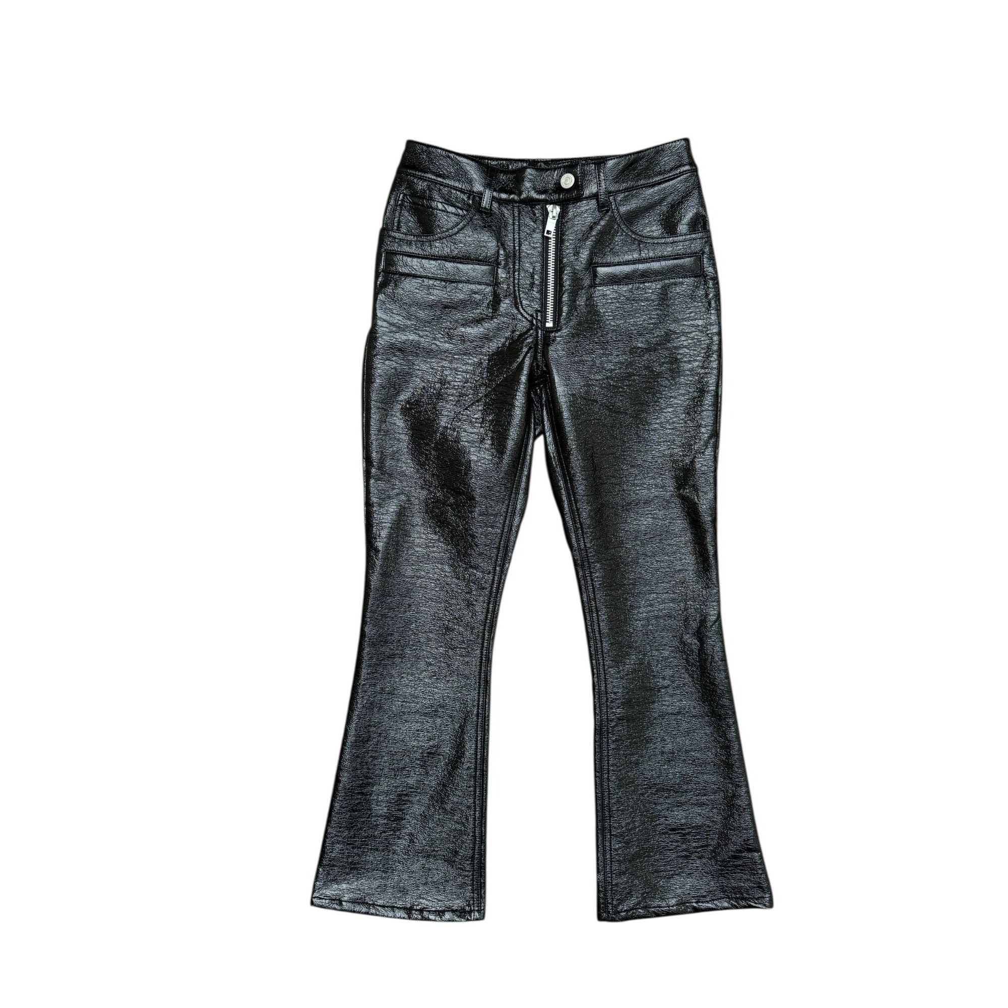 Courreges Black Vinyl Pants Size 25" / US 0 / IT 36 - 1 Thumbnail