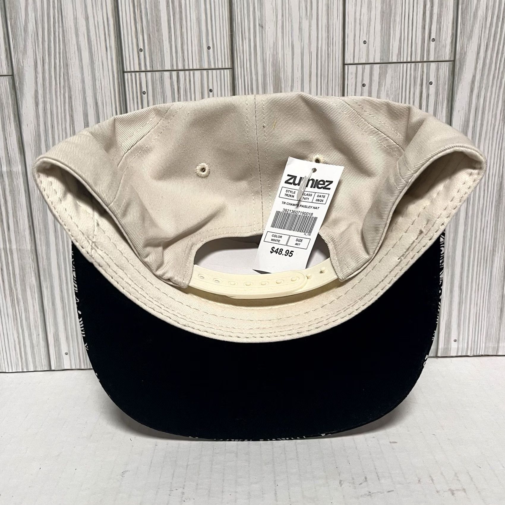 True Religion True Religion Hat Cap Snap Back Champs Tan Cream Black Paisley Men’s Adjustable Size ONE SIZE - 5 Thumbnail