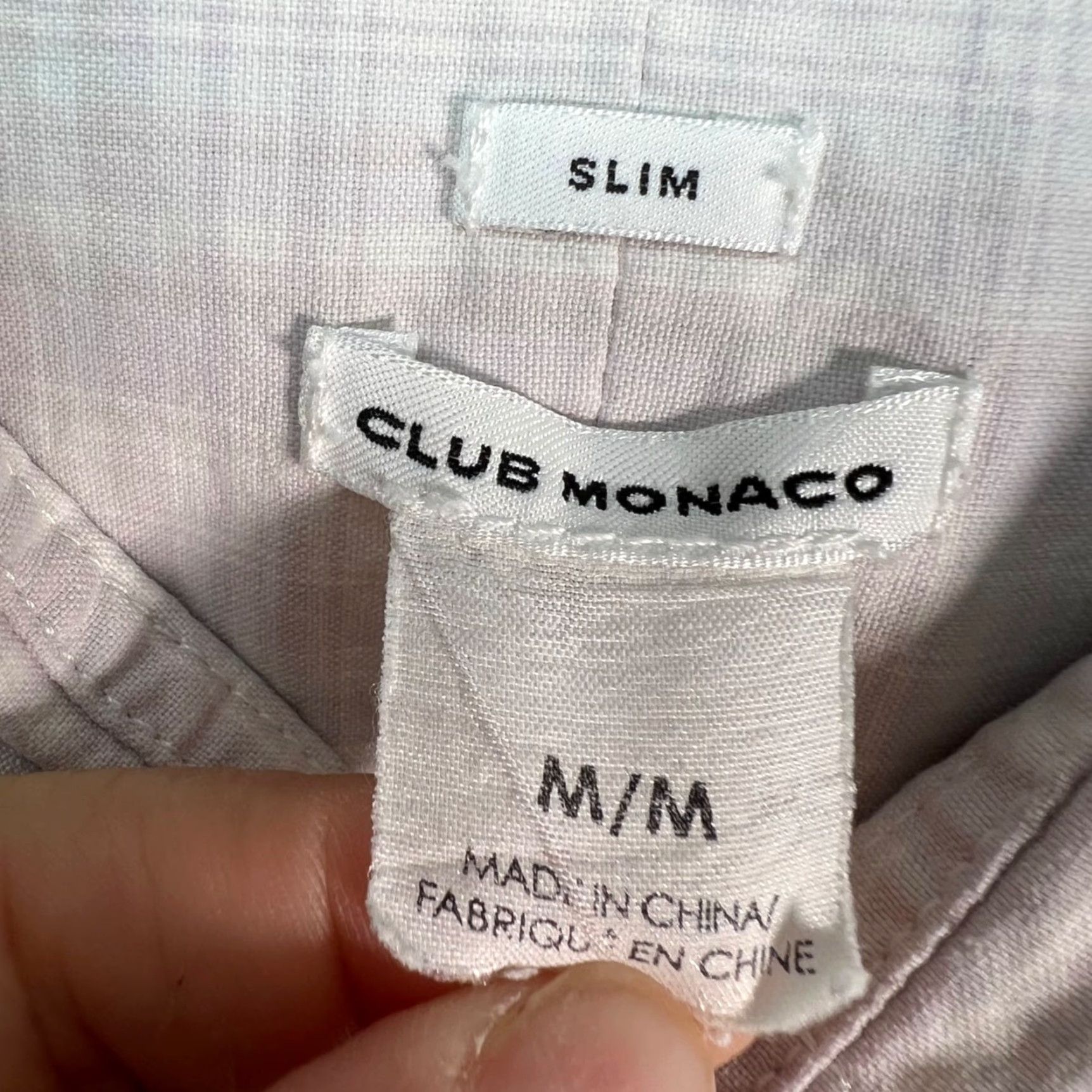 Club Monaco Club Monaco Mens Medium Slim Fit Plaid Button-Up Shirt Pink Long Sleeve Size US M / EU 48-50 / 2 - 3 Thumbnail