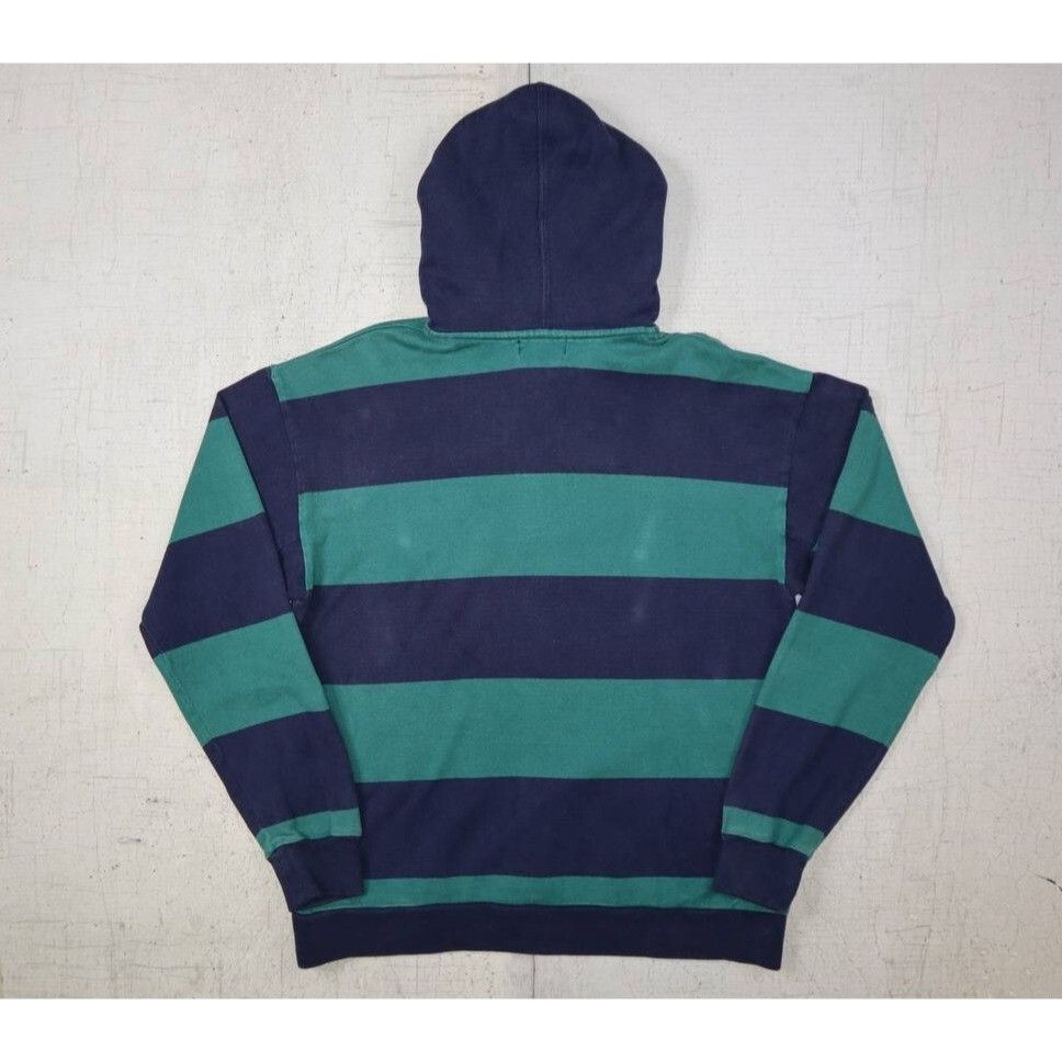 L.L. Bean Vintage LL Bean Hoodie Sweatshirt Unisex Blue & Green Stripe Size US M / EU 48-50 / 2 - 3 Thumbnail